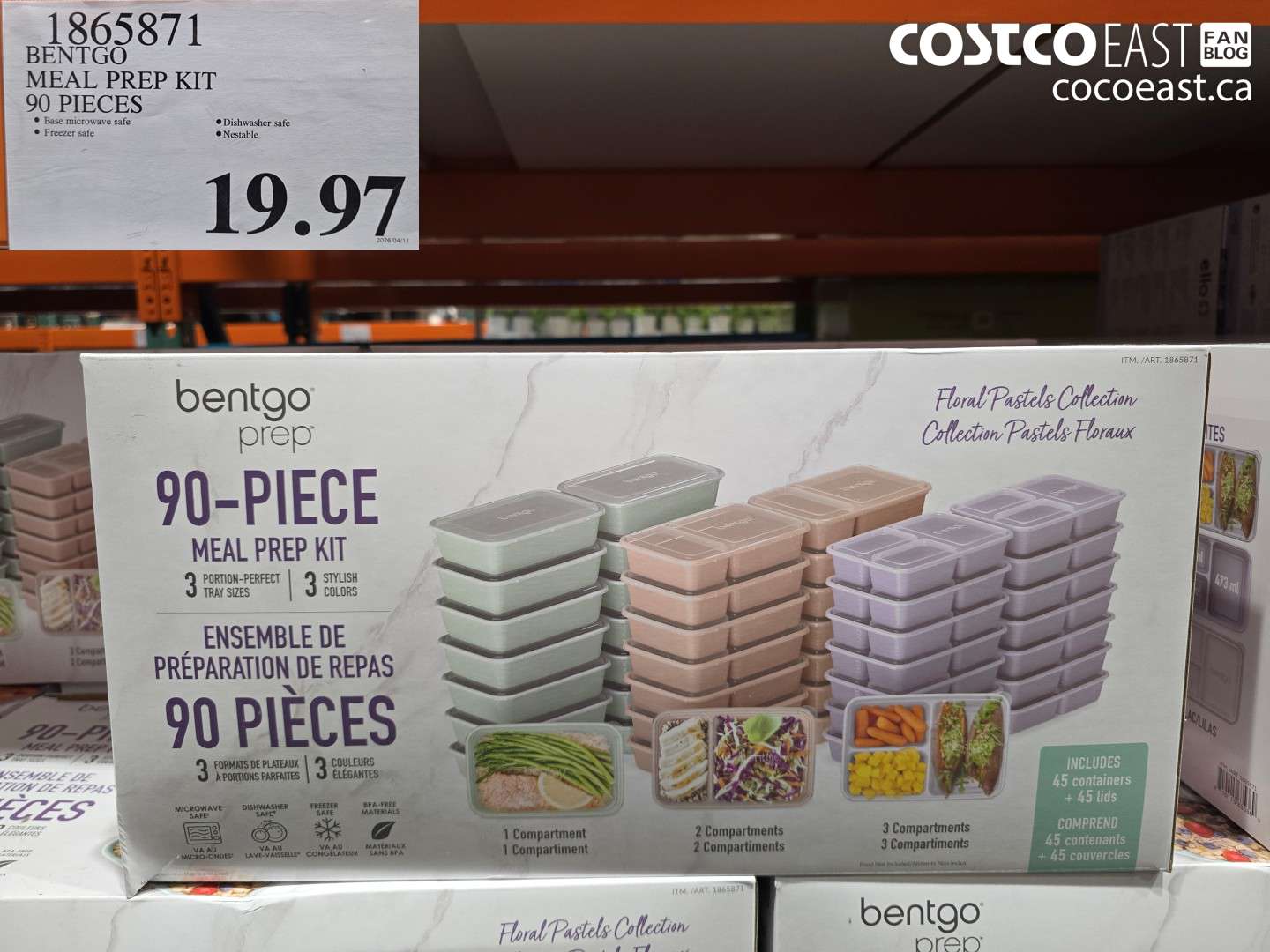 1865871 BENTGO MEAL PREP KIT 90 PIECES $19.97