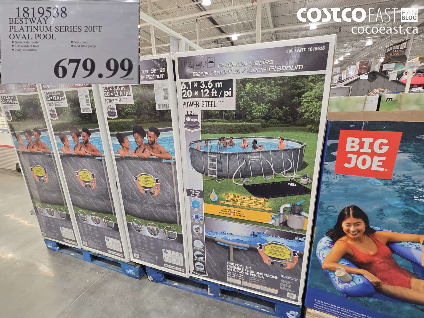 1819538 BESTWAY PLATINUM SERIES 20FT OVAL POOL $679.99