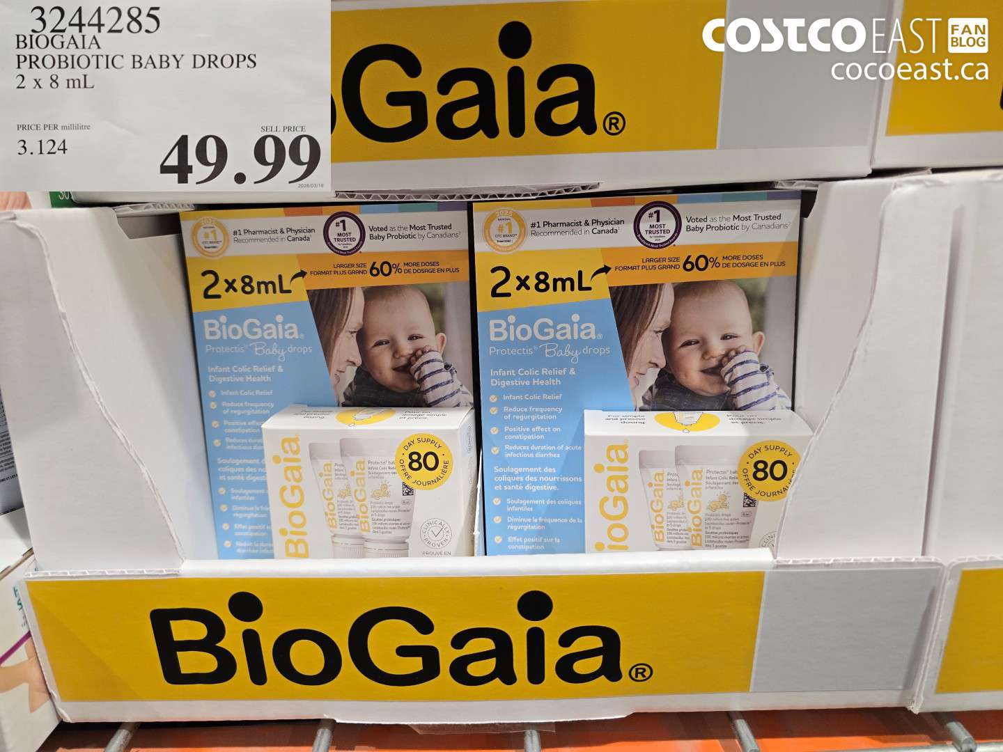 3244285 BIOGAIA PROBIOTIC BABY DROPS 2 X 8 ML $49.99