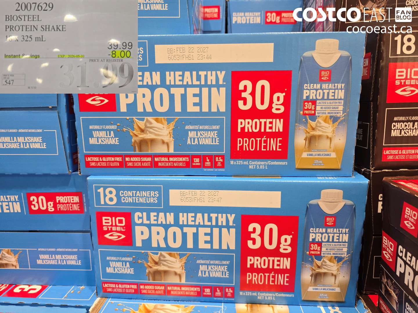 2007629 BIOSTEEL PROTEIN SHAKE 16 X 325 ML ($8.00 INSTANT SAVINGS EXPIRES ON 2026-05-10) $31.99