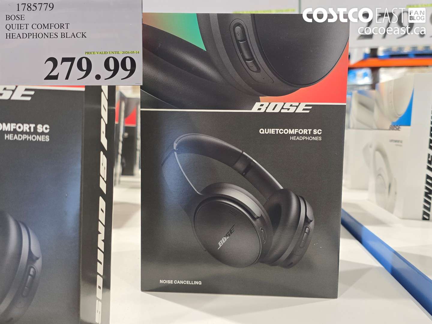 1785779 BOSE QUIET COMFORT HEADPHONES BLACK $279.99
