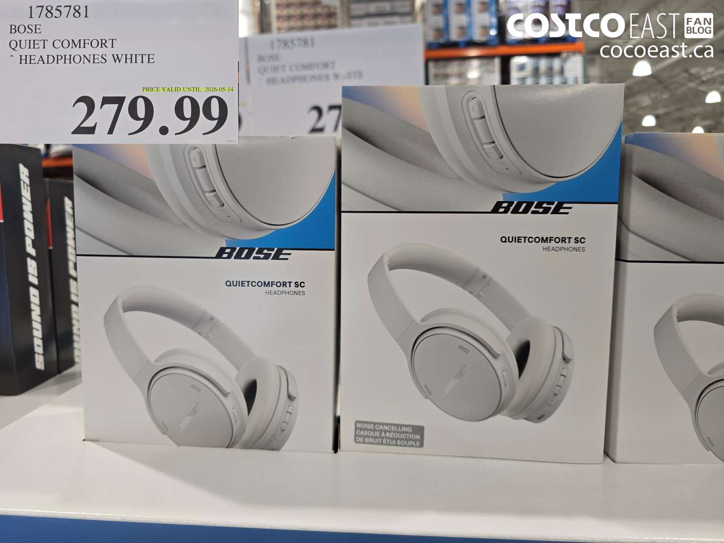 1785781 BOSE QUIET COMFORT HEADPHONES WHITE $279.99