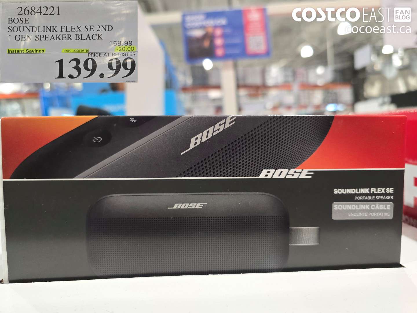 2684221 BOSE SOUNDLINK FLEX SE 2ND GEN SPEAKER BLACK ($20.00 INSTANT SAVINGS EXPIRES ON 2026-05-10) $139.99