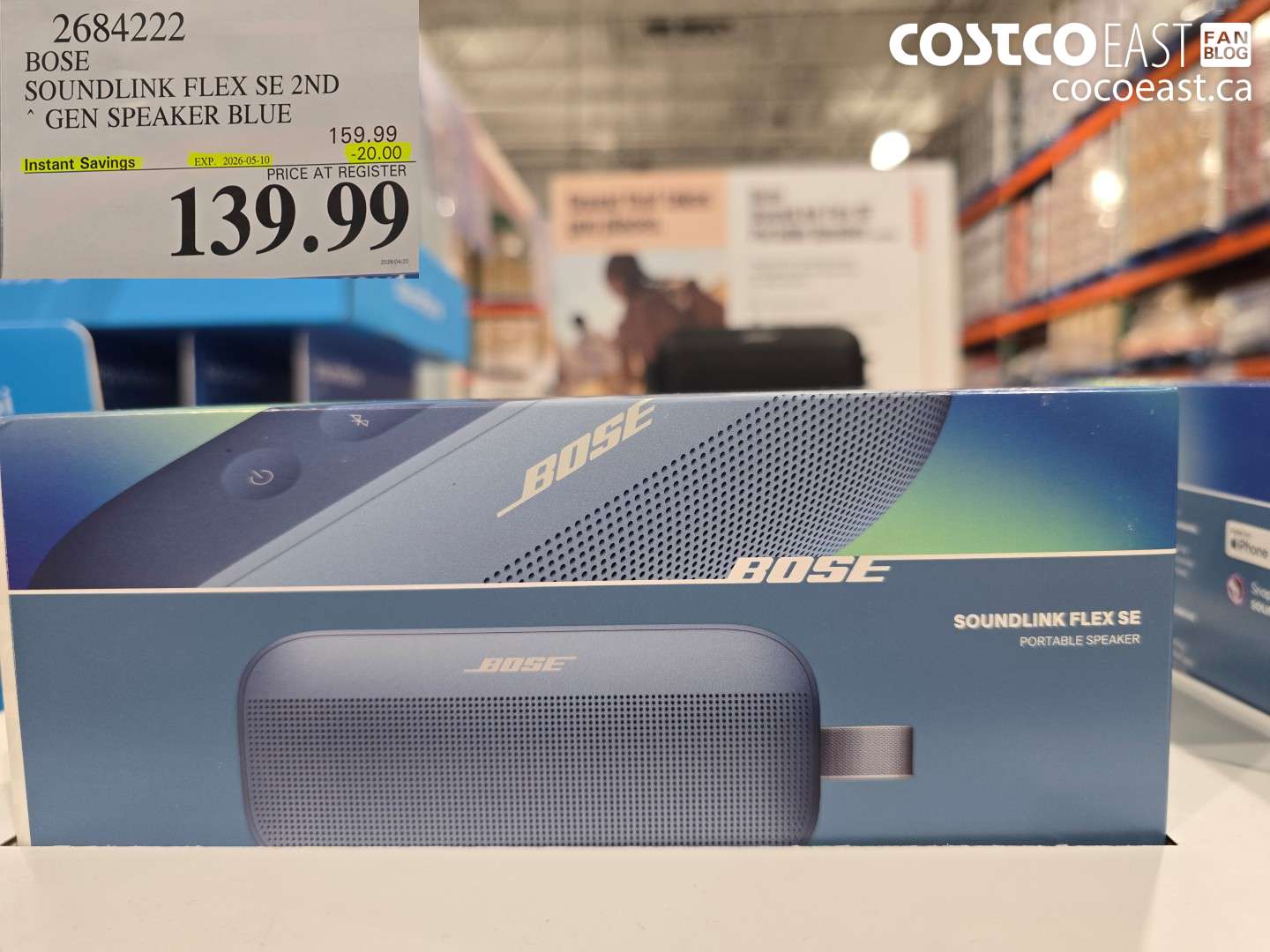 2684222 BOSE SOUNDLINK FLEX SE 2ND GEN SPEAKER BLUE ($20.00 INSTANT SAVINGS EXPIRES ON 2026-05-10) $139.99