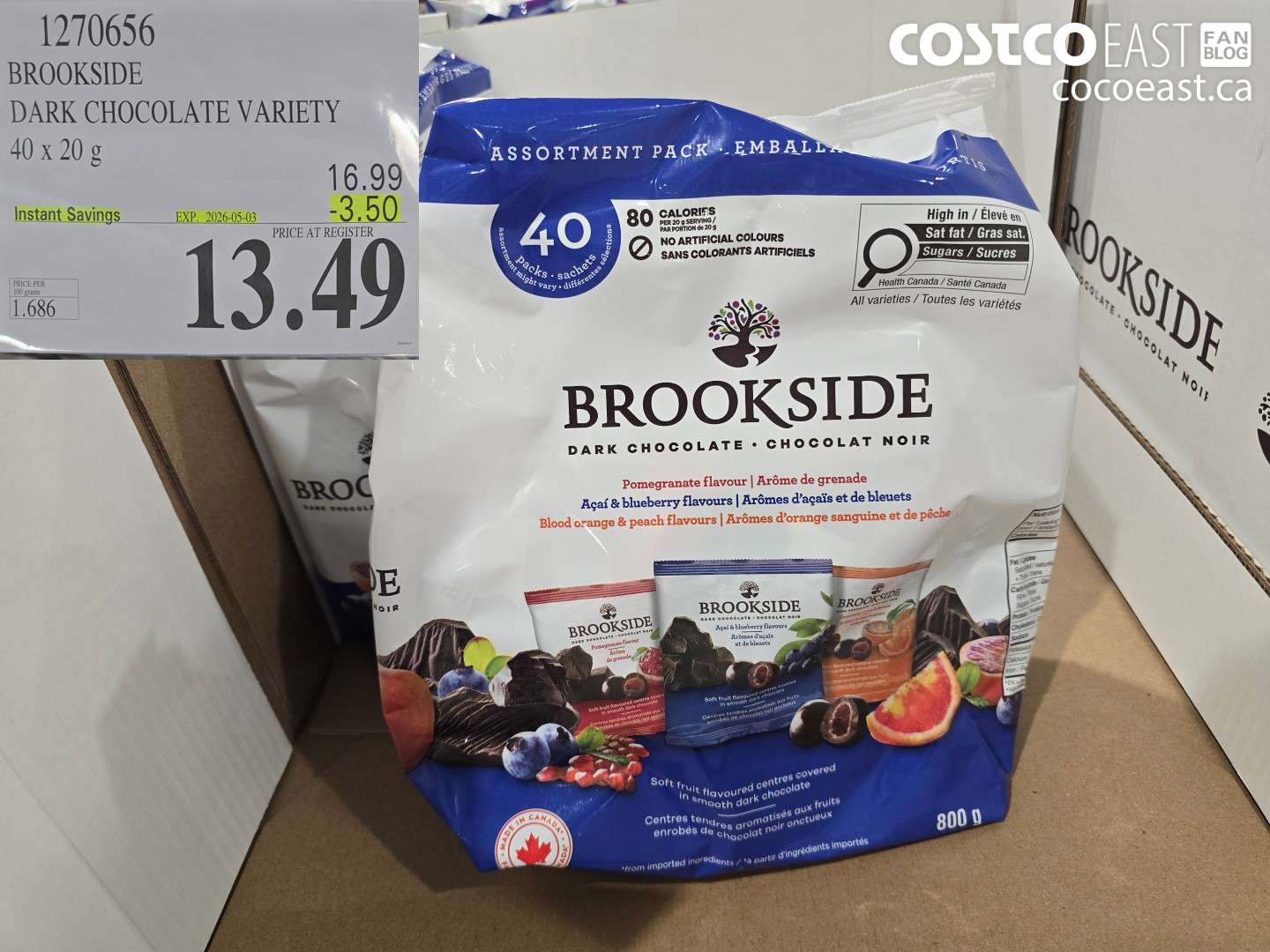 1270656 BROOKSIDE DARK CHOCOLATE VARIETY ($3.50 INSTANT SAVINGS EXPIRES ON 2026-05-03) $13.49