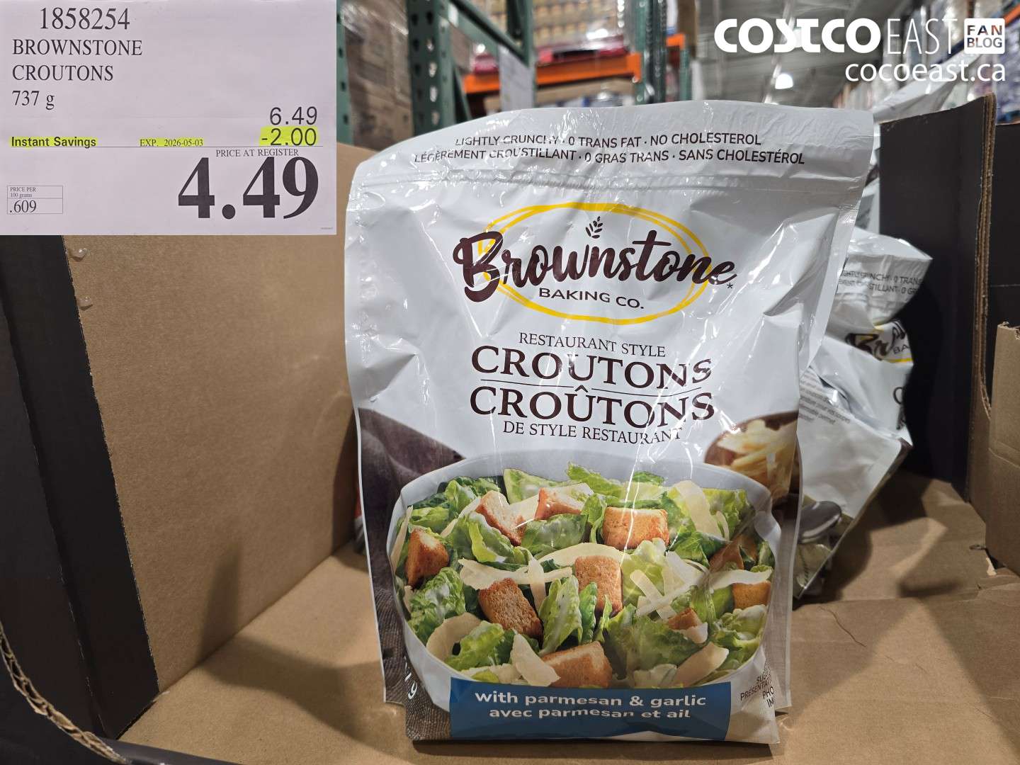 1858254 BROWNSTONE CROUTONS ($2.00 INSTANT SAVINGS EXPIRES ON 2026-05-03) $4.49