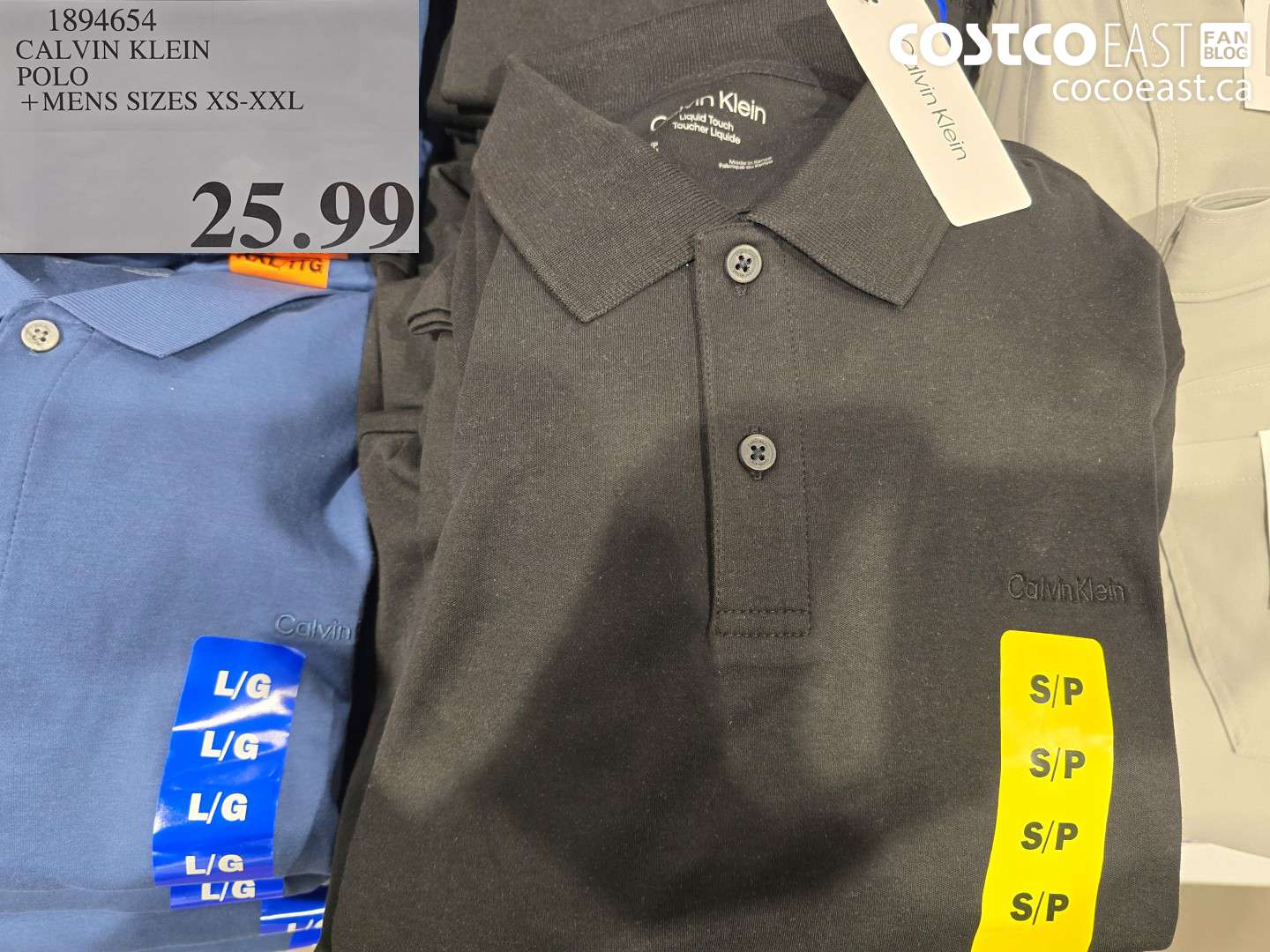 1894654 CALVIN KLEIN POLO + MENS SIZES XS-XXL $25.99