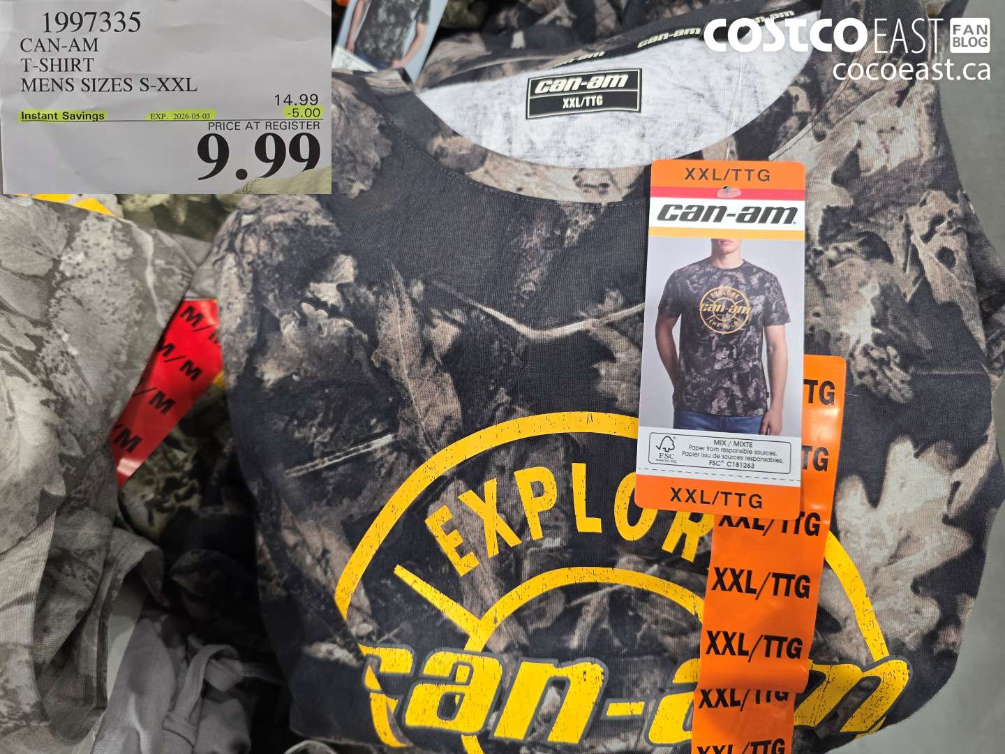 1997335 CAN-AM T-SHIRT MENS SIZES S-XXL ($5.00 INSTANT SAVINGS EXPIRES ON 2026-05-03) $9.99