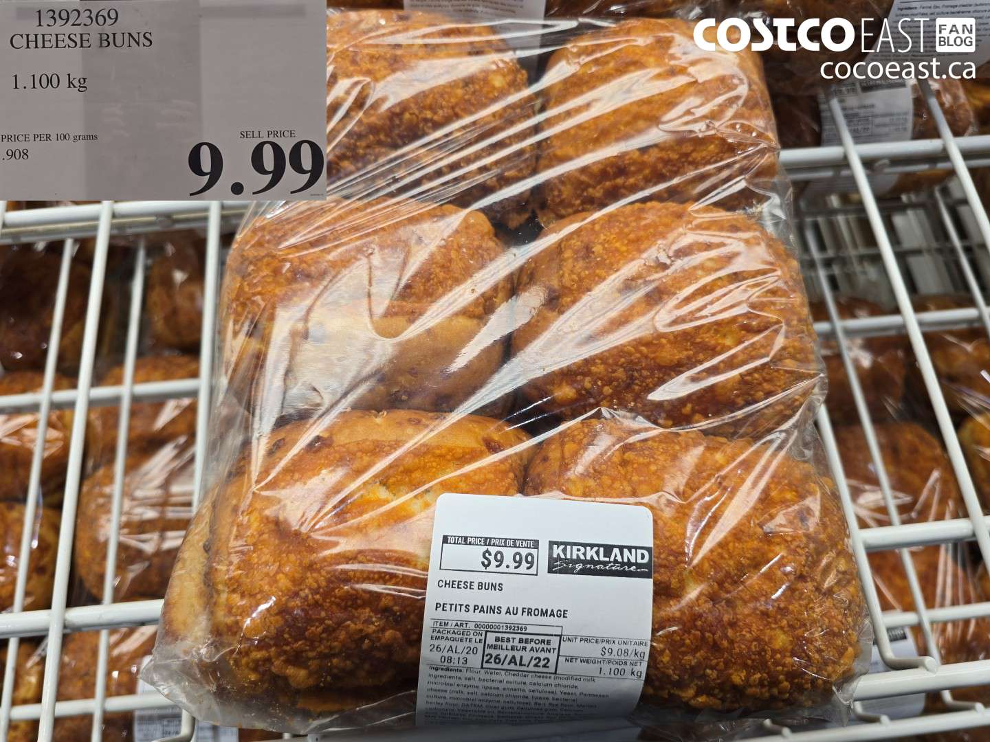 1392369 CHEESE BUNS 1.100 KG $9.99