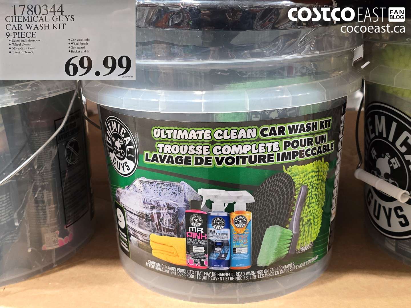 1780344 CHEMICAL GUYS CAR WASH KIT 9-PIECE $69.99