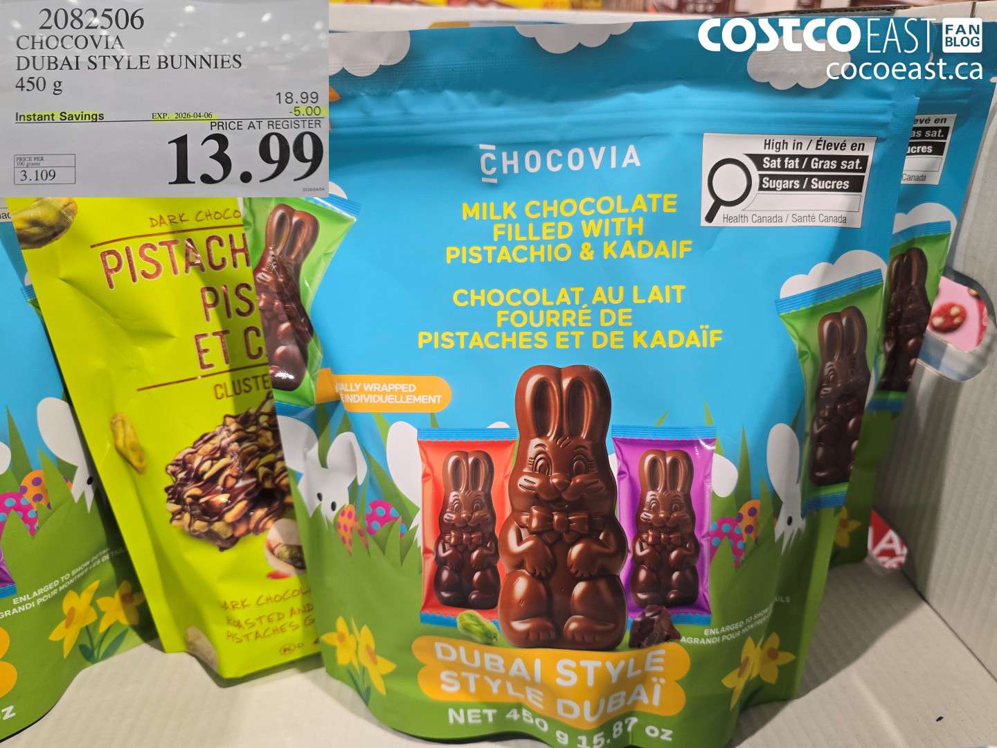 2082506 CHOCOVIA DUBAI STYLE BUNNIES 450 G ($5.00 INSTANT SAVINGS EXPIRES ON 2026-04-06) $13.99