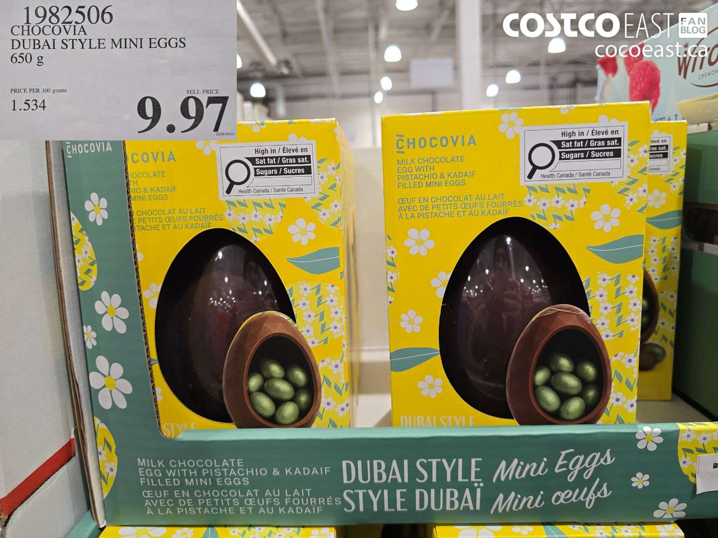 1982506 CHOCOVIA DUBAI STYLE MINI EGGS 650 G $9.97
