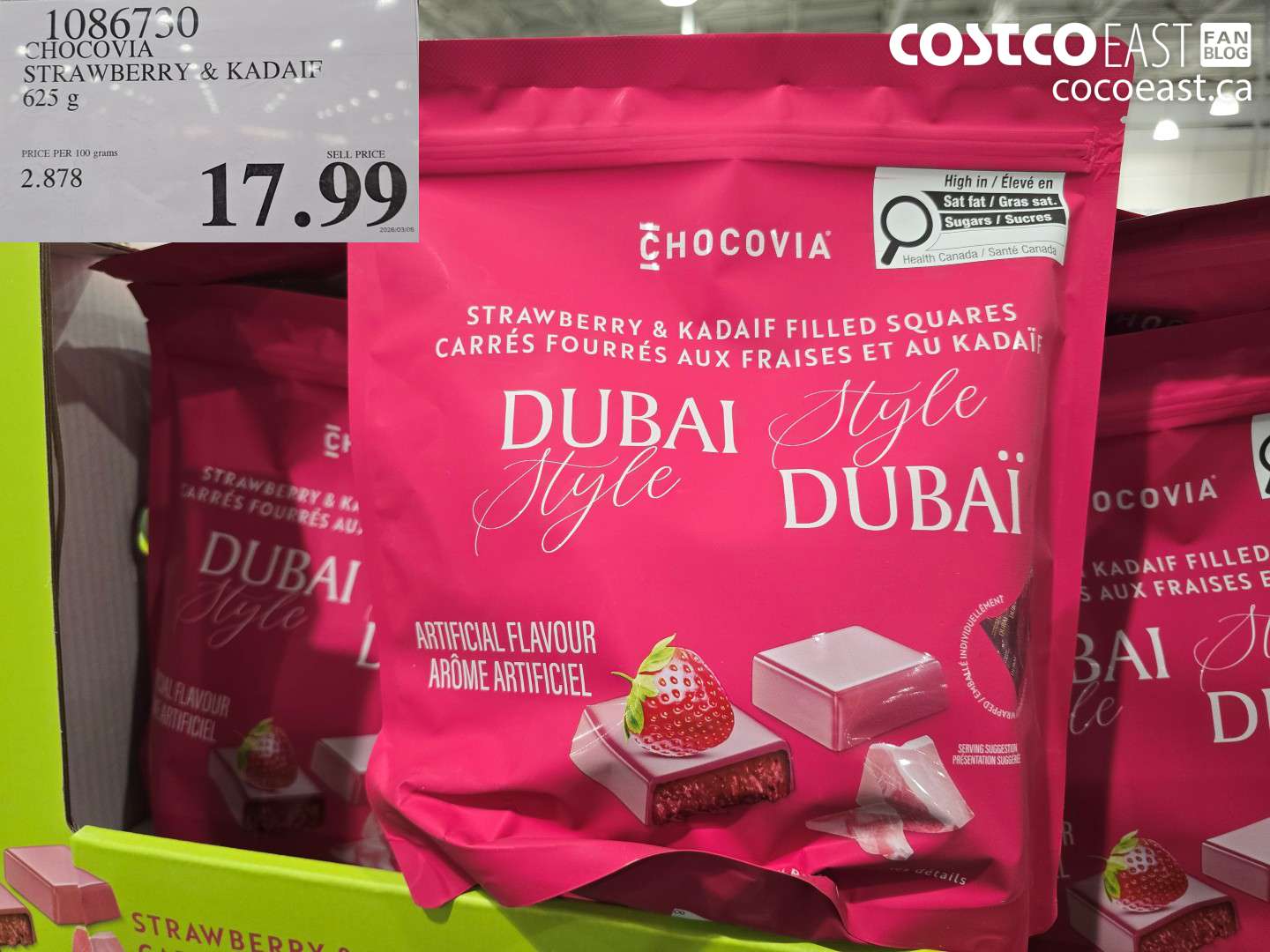 10867030 CHOCOVIA STRAWBERRY & KADAIF 625 G $17.99