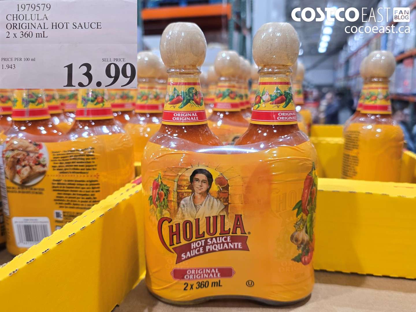 1979579 CHOLULA ORIGINAL HOT SAUCE 2 X 360 ML $13.99