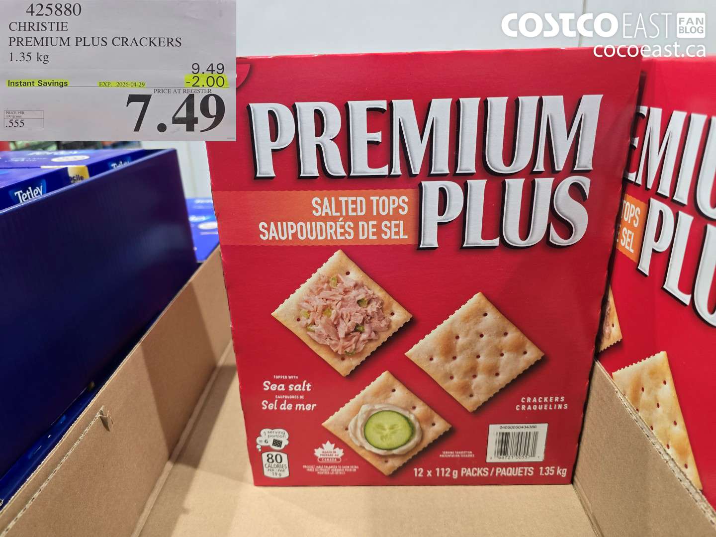 425880 CHRISTIE PREMIUM PLUS CRACKERS 1.35 KG ($2.00 INSTANT SAVINGS EXPIRES ON 2026-04-29) $7.49