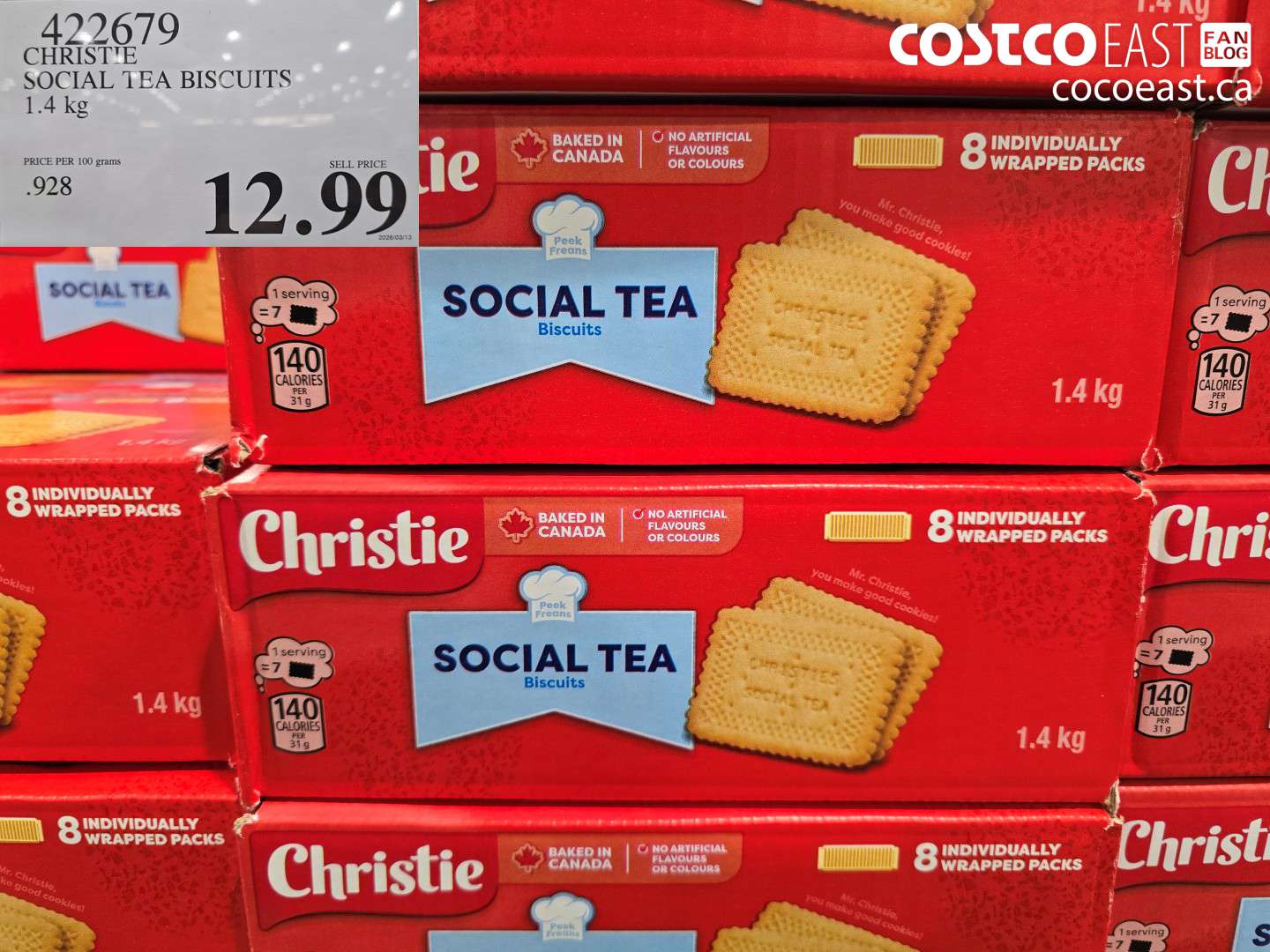 422679 CHRISTIE SOCIAL TEA BISCUITS 1.4 KG $12.99