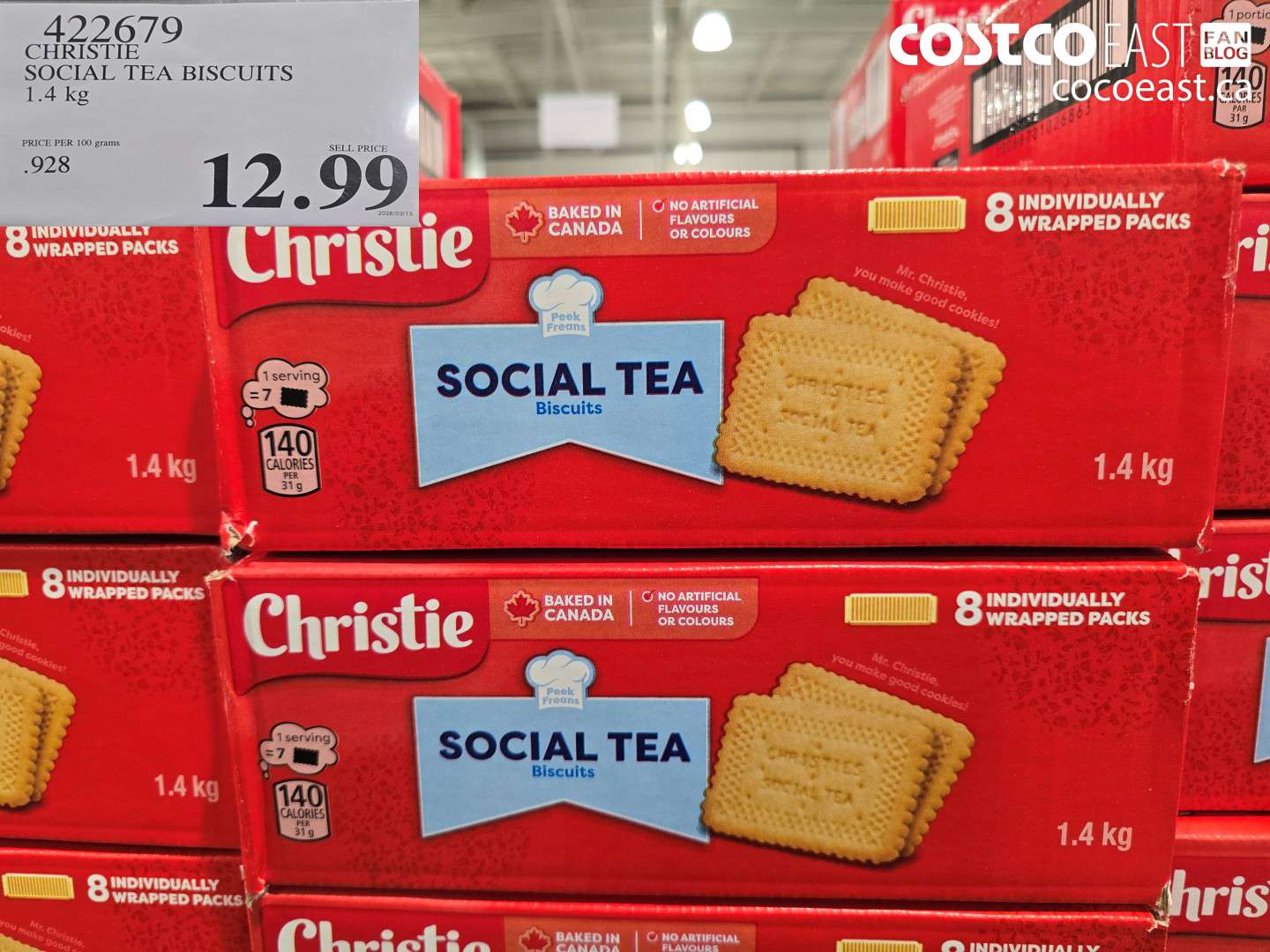 422679 CHRISTIE SOCIAL TEA BISCUITS 1.4 KG $12.99