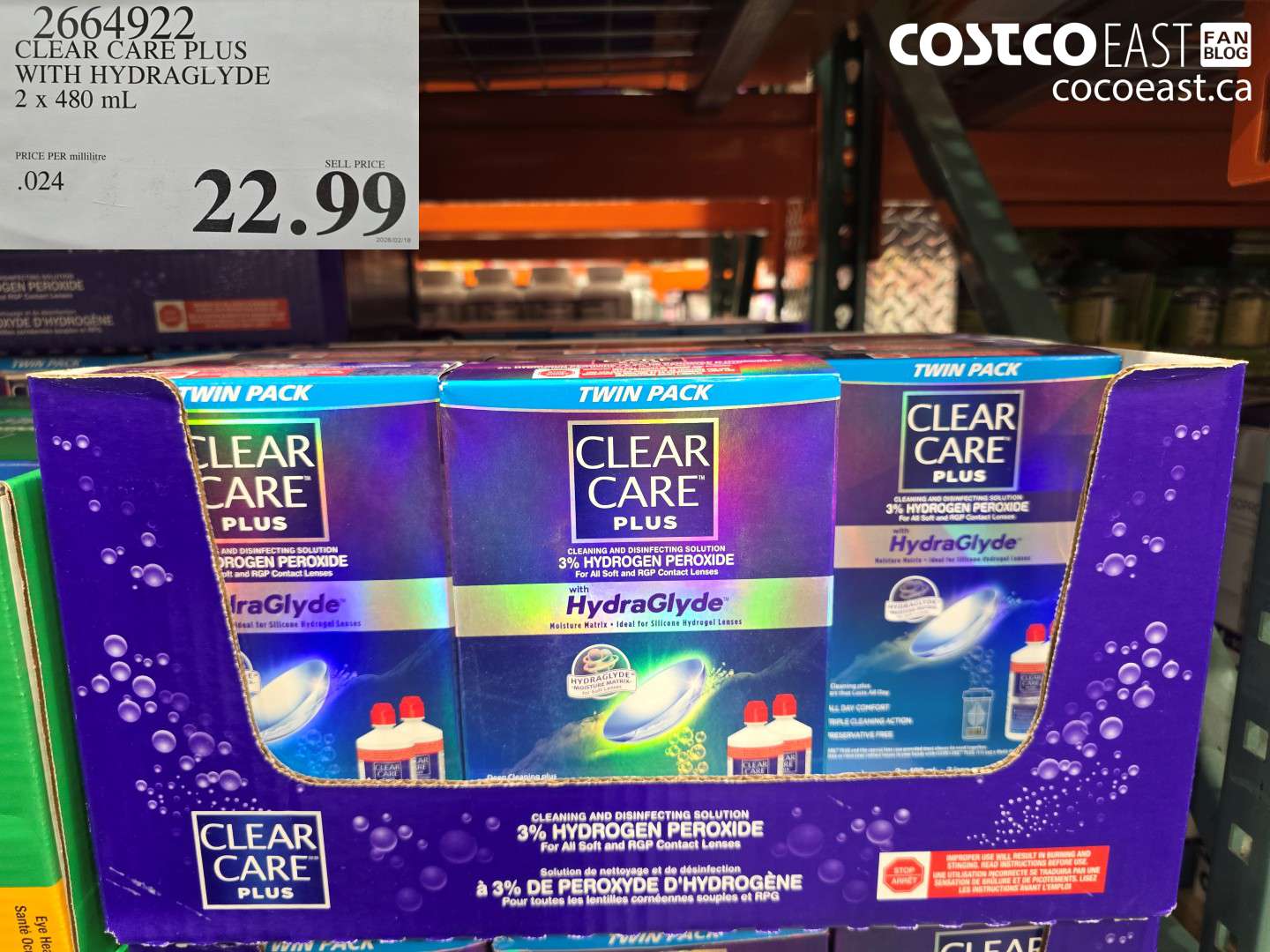 26649222 CLEAR CARE PLUS WITH HYDRAGLYDE 2 X 480 ML $22.99