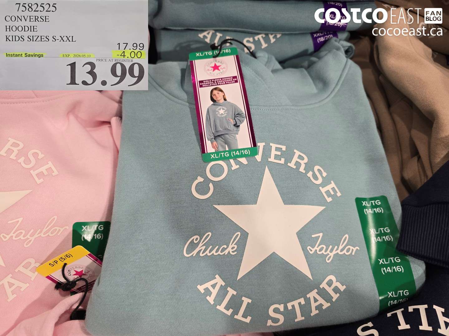 75852525 CONVERSE HOODIE KIDS SIZES S-XXL ($4.00 INSTANT SAVINGS EXPIRES ON 2026-05-10) $13.99