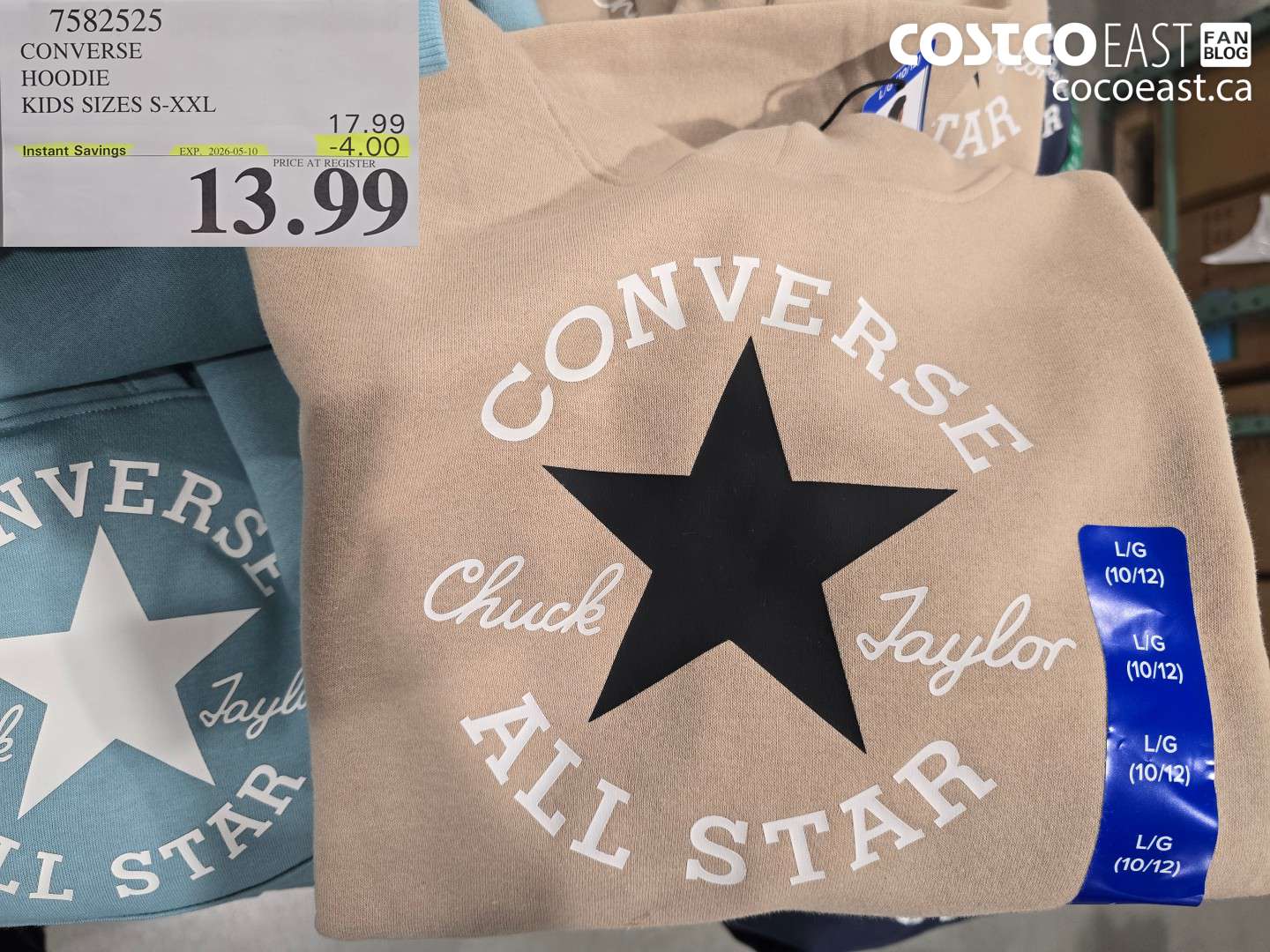 7582525 CONVERSE HOODIE KIDS SIZES S-XXL ($4.00 INSTANT SAVINGS EXPIRES ON 2026-05-10) $13.99