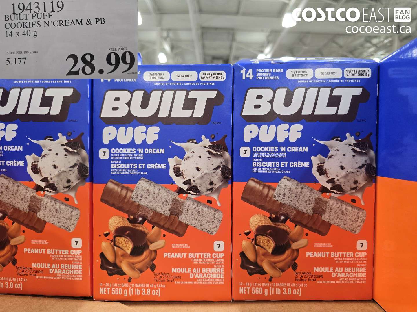 1943119 COOKIES N' CREAM & PB 14 X 40 G $28.99