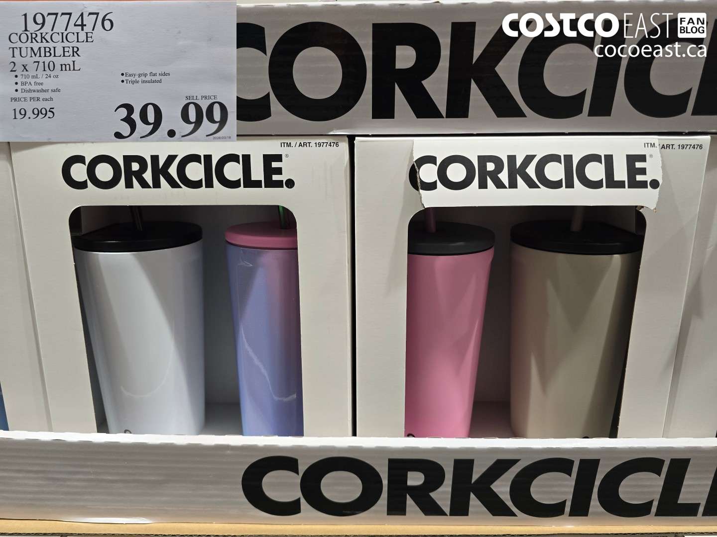 1977476 CORKCICLE TUMBLER 2 X 710 ML $39.99