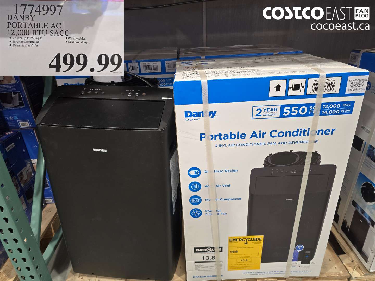 17714997 DANBY PORTABLE AC 12,000 BTU SACC $499.99