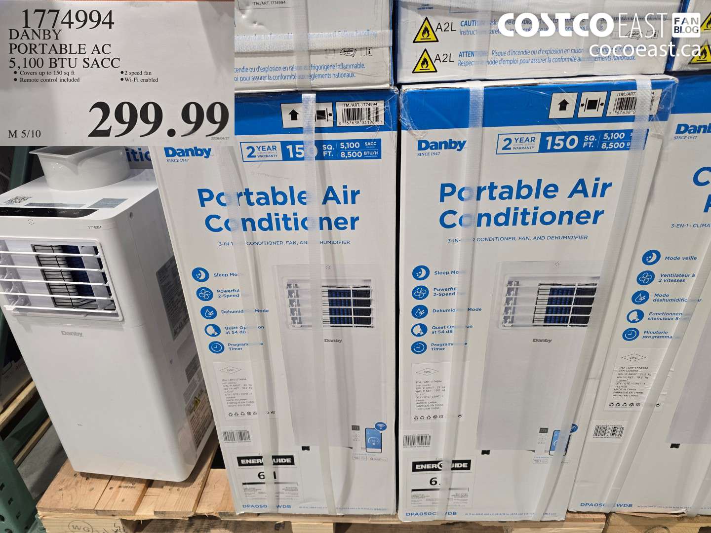 1774994 DANBY PORTABLE AC 5,100 BTU SACC $299.99