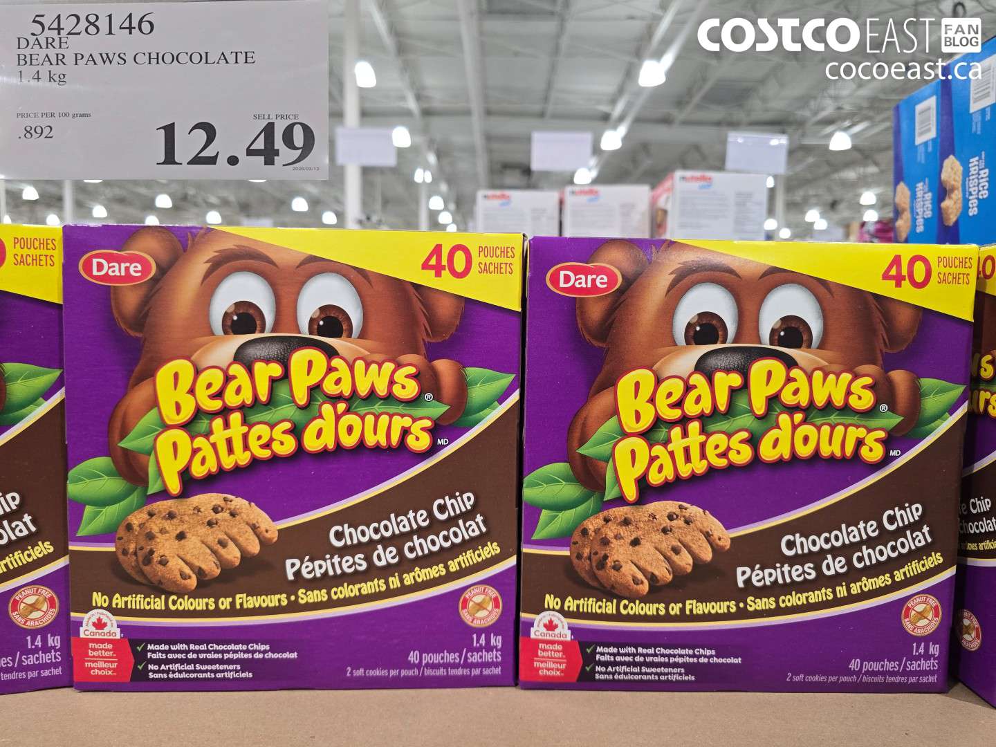 5428146 DARE BEAR PAWS CHOCOLATE 1.4 KG $12.49