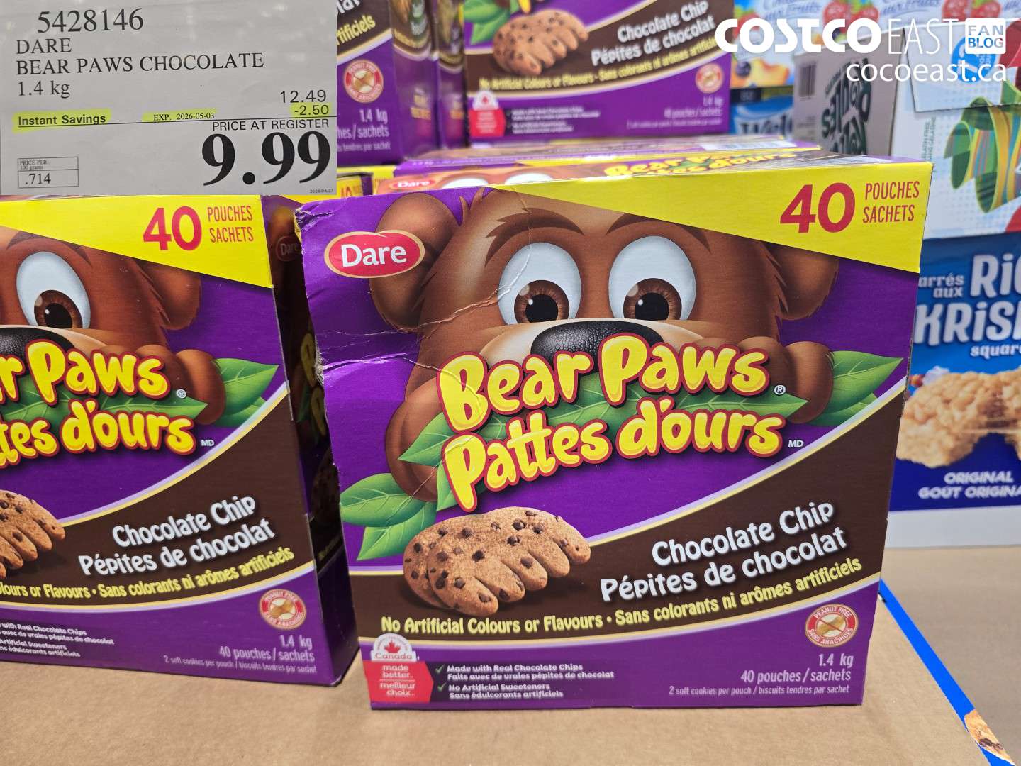 5428146 DARE BEAR PAWS CHOCOLATE 1.4 KG ($2.50 INSTANT SAVINGS EXPIRES ON 2026-05-03) $9.99