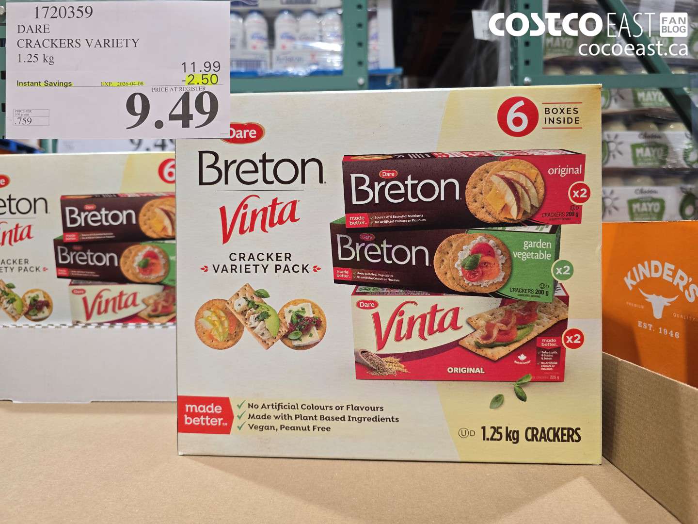 1720359 DARE CRACKERS VARIETY 1.25 KG ($2.50 INSTANT SAVINGS EXPIRES ON 2026-04-08) $9.49