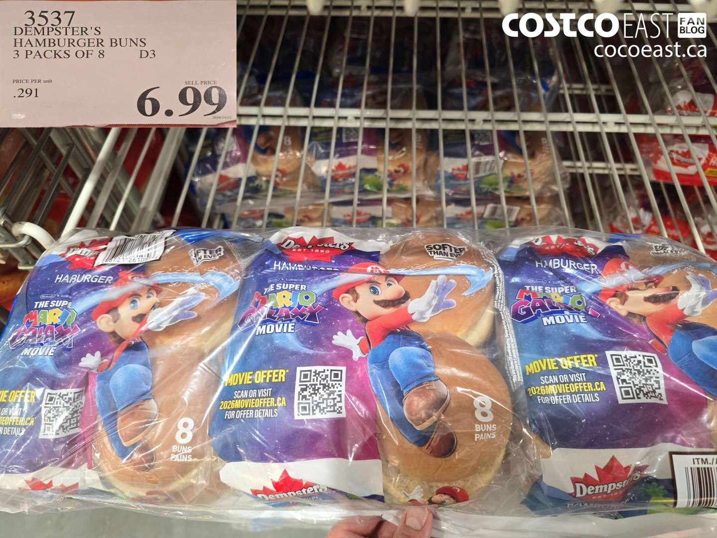 3537 DEMPSTER'S HAMBURGER BUNS 3 PACKS OF 8 $6.99