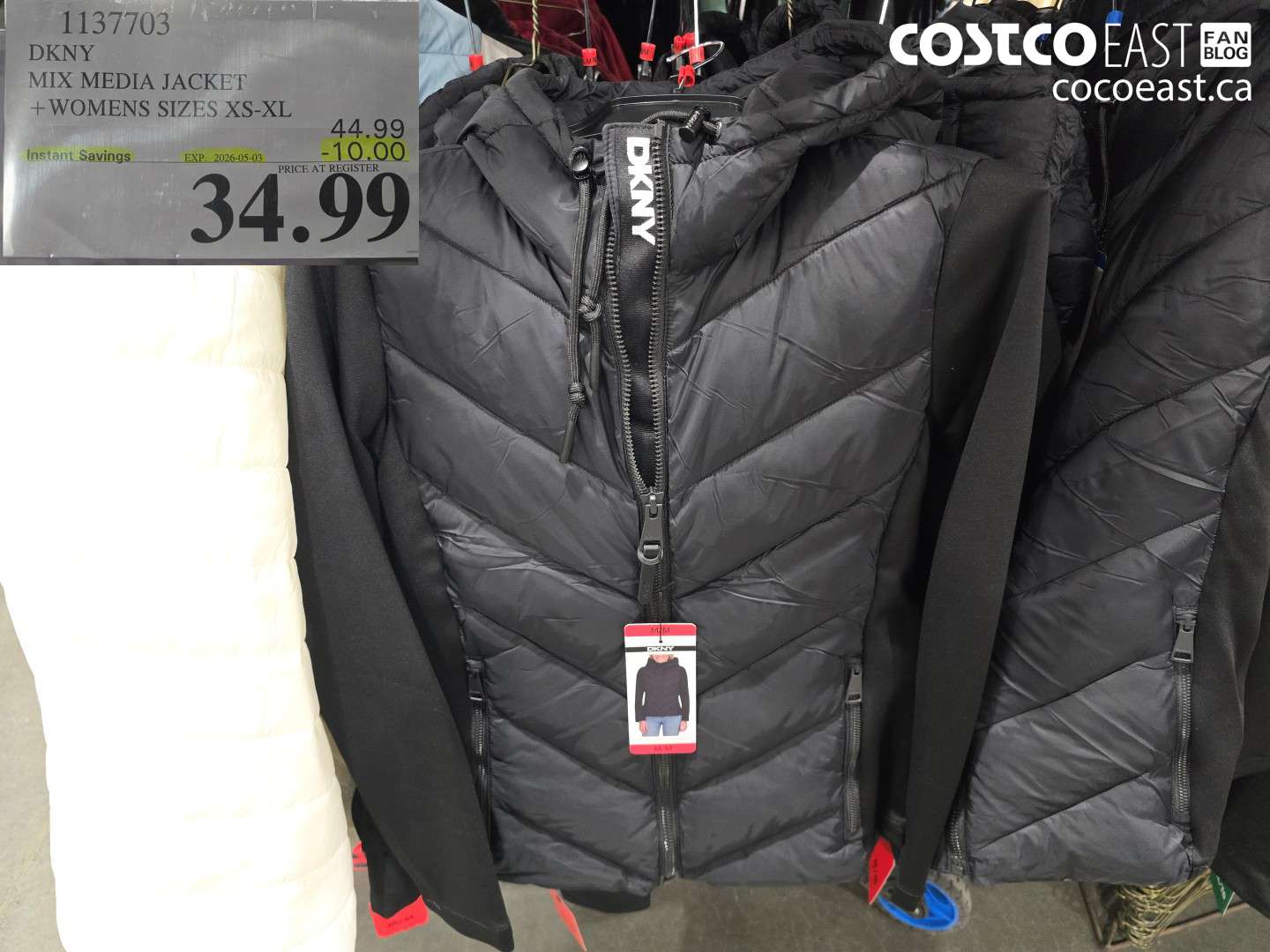 1137703 DKNY MIX MEDIA JACKET + WOMENS SIZES XS-XL ($10.00 INSTANT SAVINGS EXPIRES ON 2026-05-03) $34.99