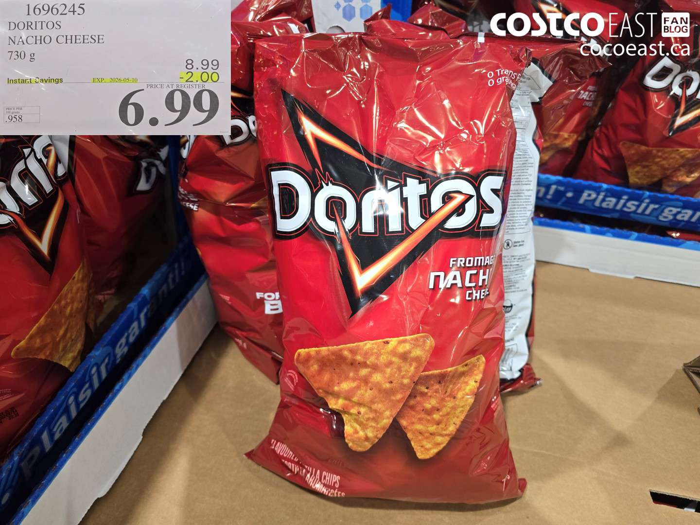 1696245 DORITOS NACHO CHEESE ($2.00 INSTANT SAVINGS EXPIRES ON 2026-05-10) $6.99