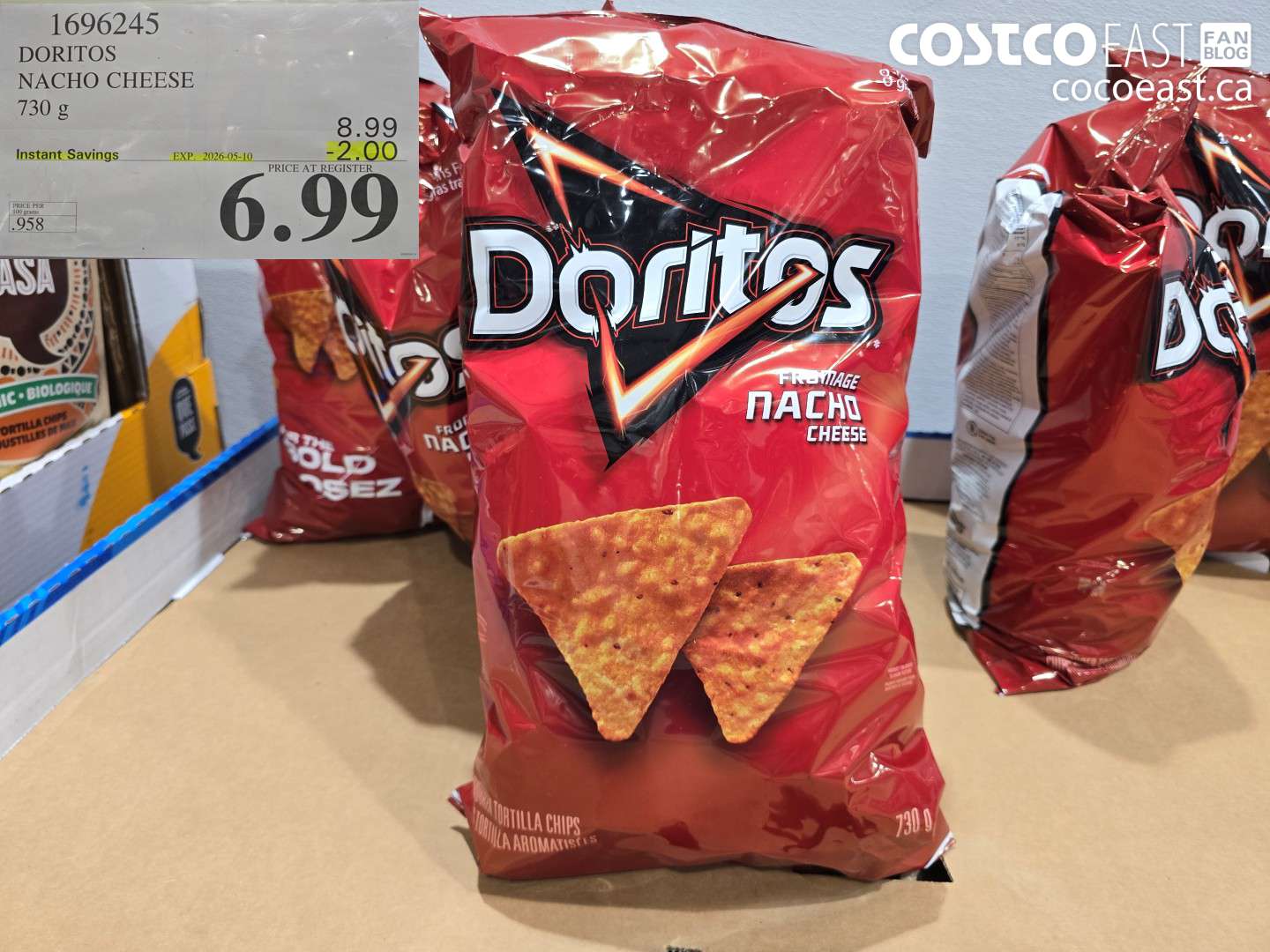 1696245 DORITOS NACHO CHEESE 730 G ($2.00 INSTANT SAVINGS EXPIRES ON 2026-05-10) $6.99