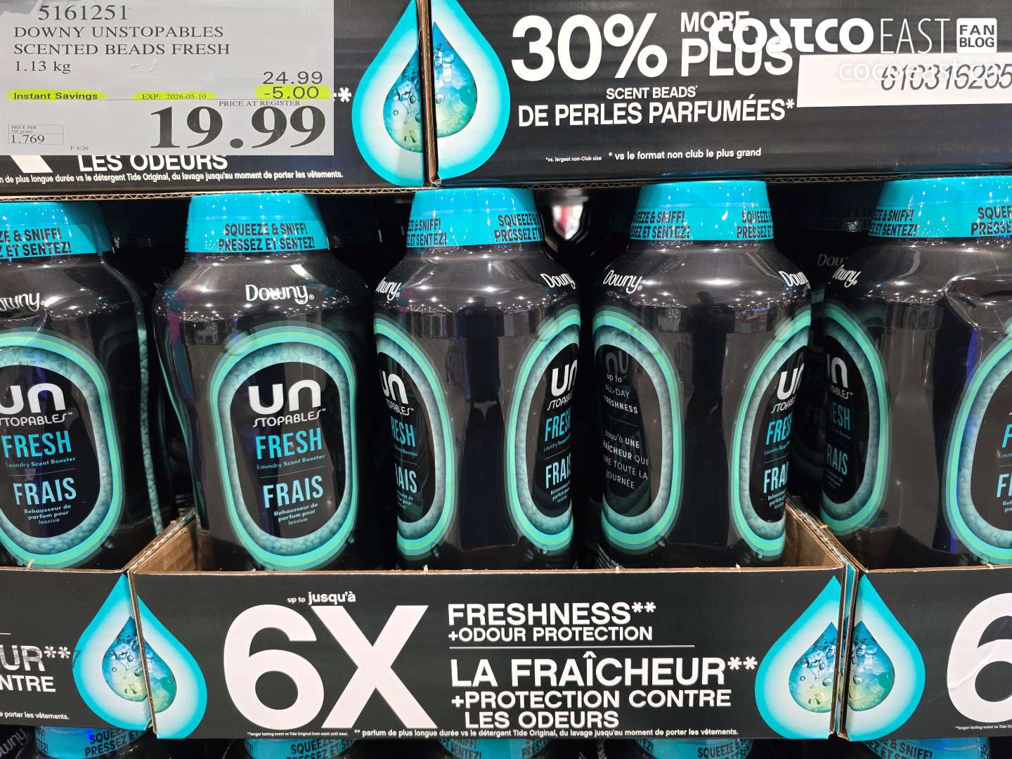 5161251 DOWNY UNSTOPABLES SCENTED BEADS FRESH 1.13 KG ($5.00 INSTANT SAVINGS EXPIRES ON 2026-05-10) $19.99