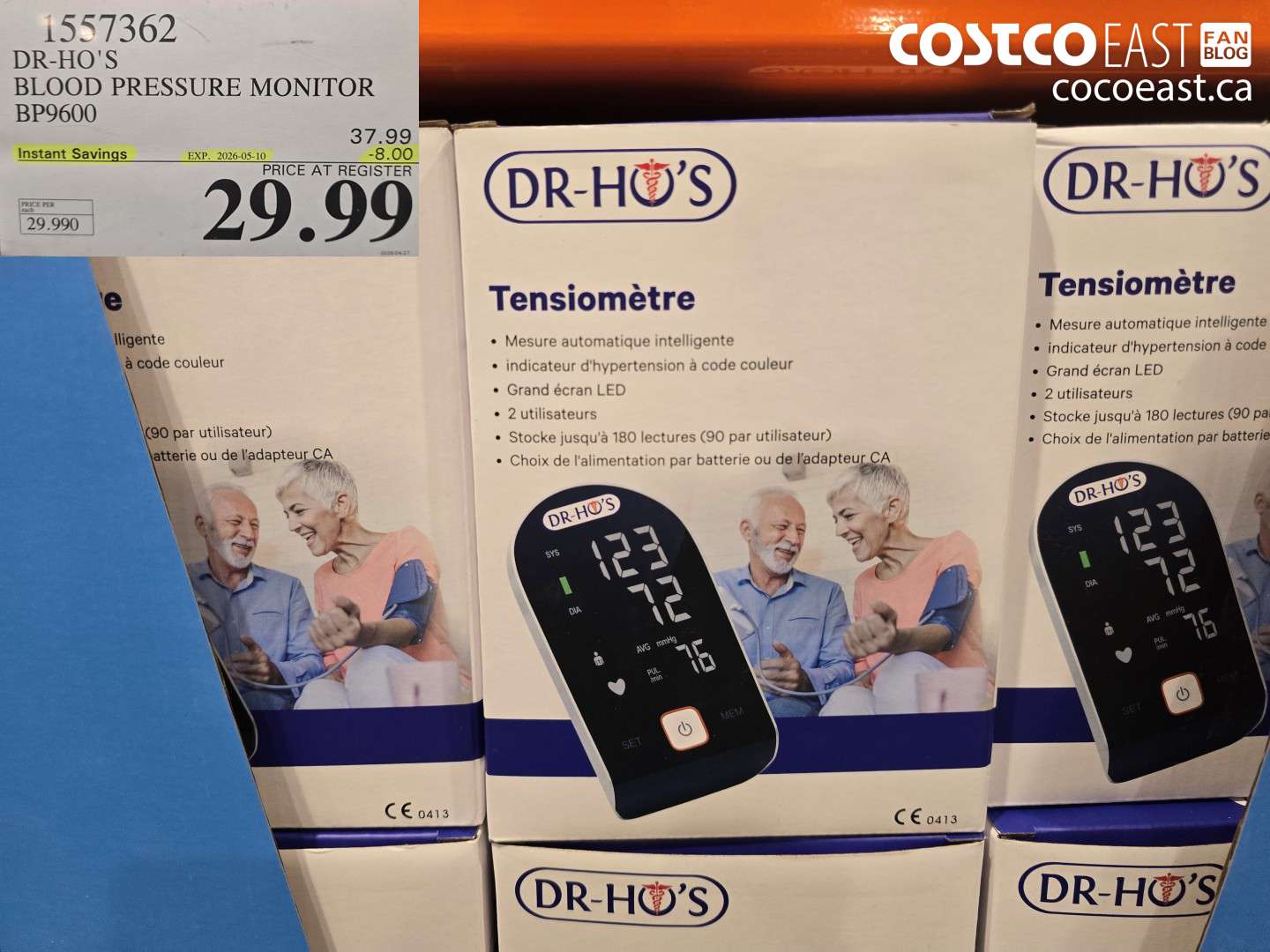 1557362 DR-HO'S BLOOD PRESSURE MONITOR BP9600 ($8.00 INSTANT SAVINGS EXPIRES ON 2026-05-10) $29.99