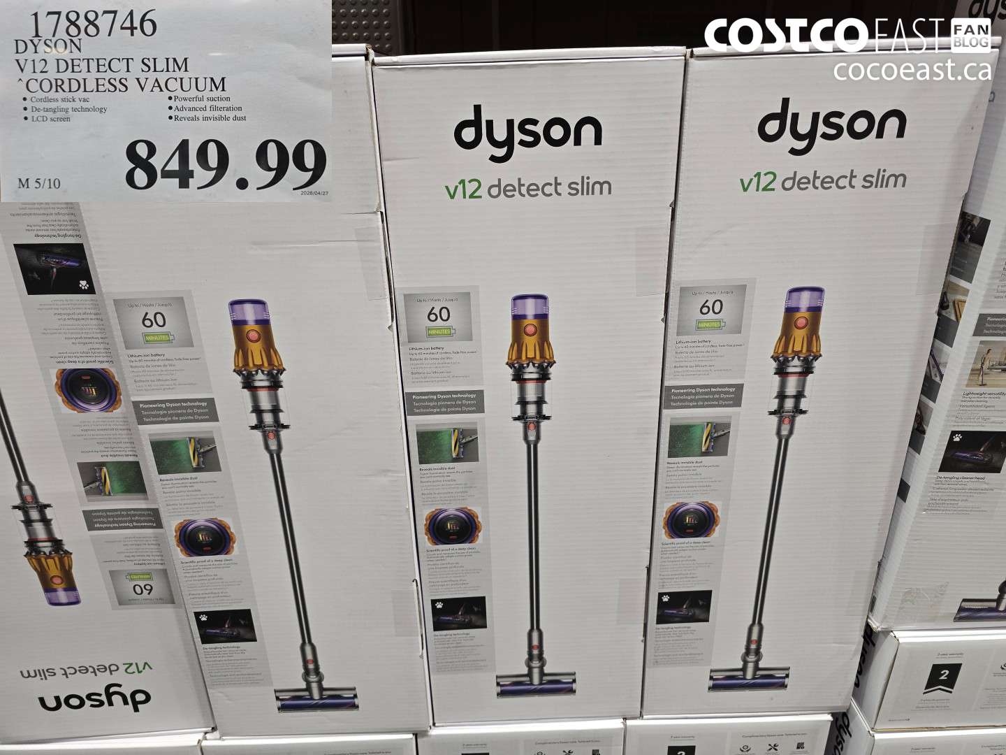 1788746 DYSON V12 DETECT SLIM CORDLESS VACUUM $849.99