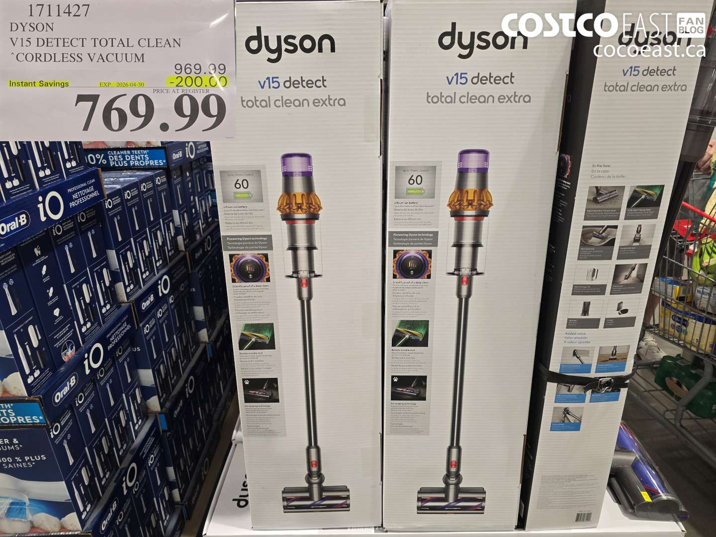 1711427 DYSON V15 DETECT TOTAL CLEAN CORDLESS VACUUM ($200.00 INSTANT SAVINGS EXPIRES ON 2026-04-30) $769.99