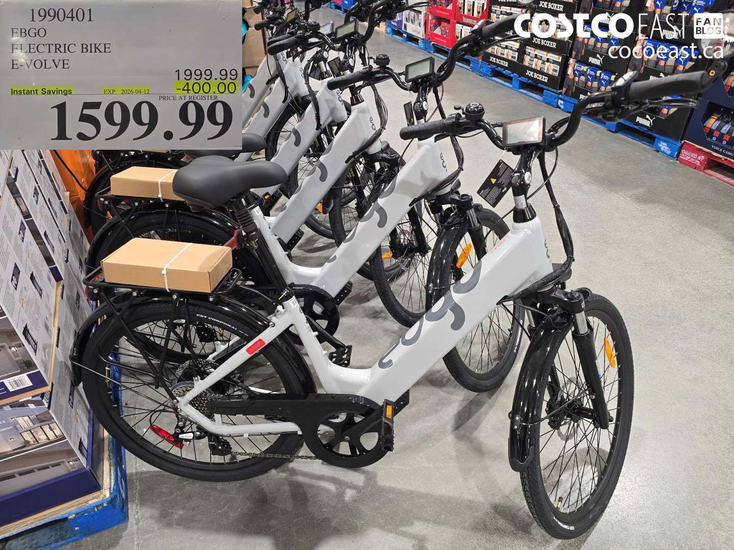 1990401 EBGO ELECTRIC BIKE E-VOLVE ($400.00 INSTANT SAVINGS EXPIRES ON 2026-04-12) $1599.99