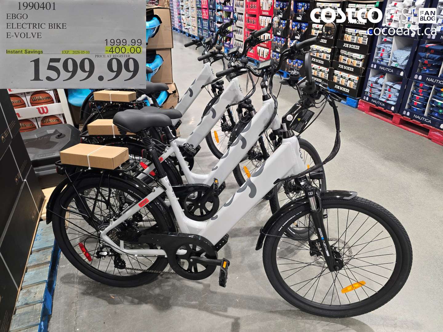 1990401 EBGO ELECTRIC BIKE E-VOLVE ($400.00 INSTANT SAVINGS EXPIRES ON 2026-05-10) $1599.99
