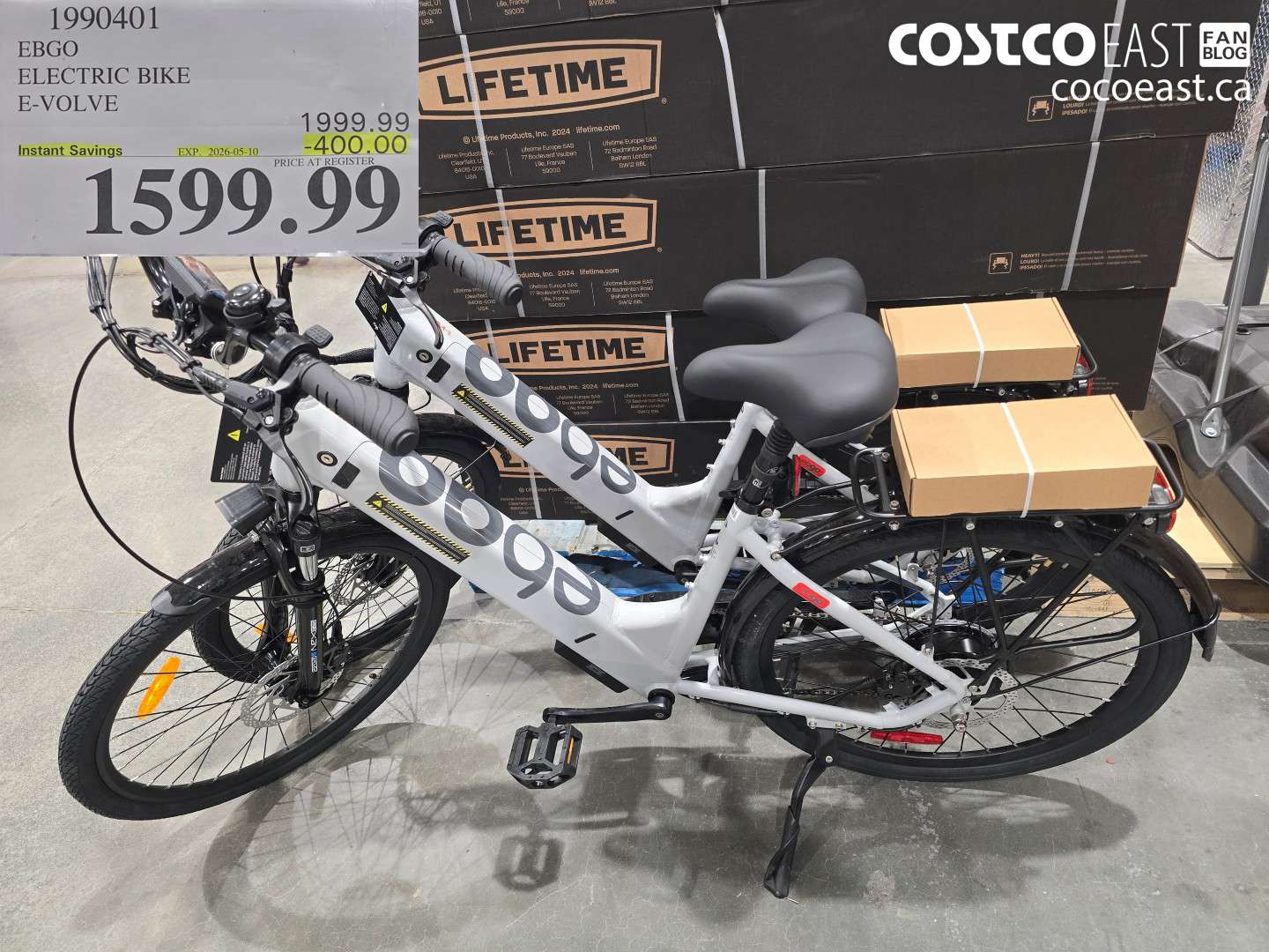 1990401 EBGO ELECTRIC BIKE E-VOLVE ($400.00 INSTANT SAVINGS EXPIRES ON 2026-05-10) $1599.99