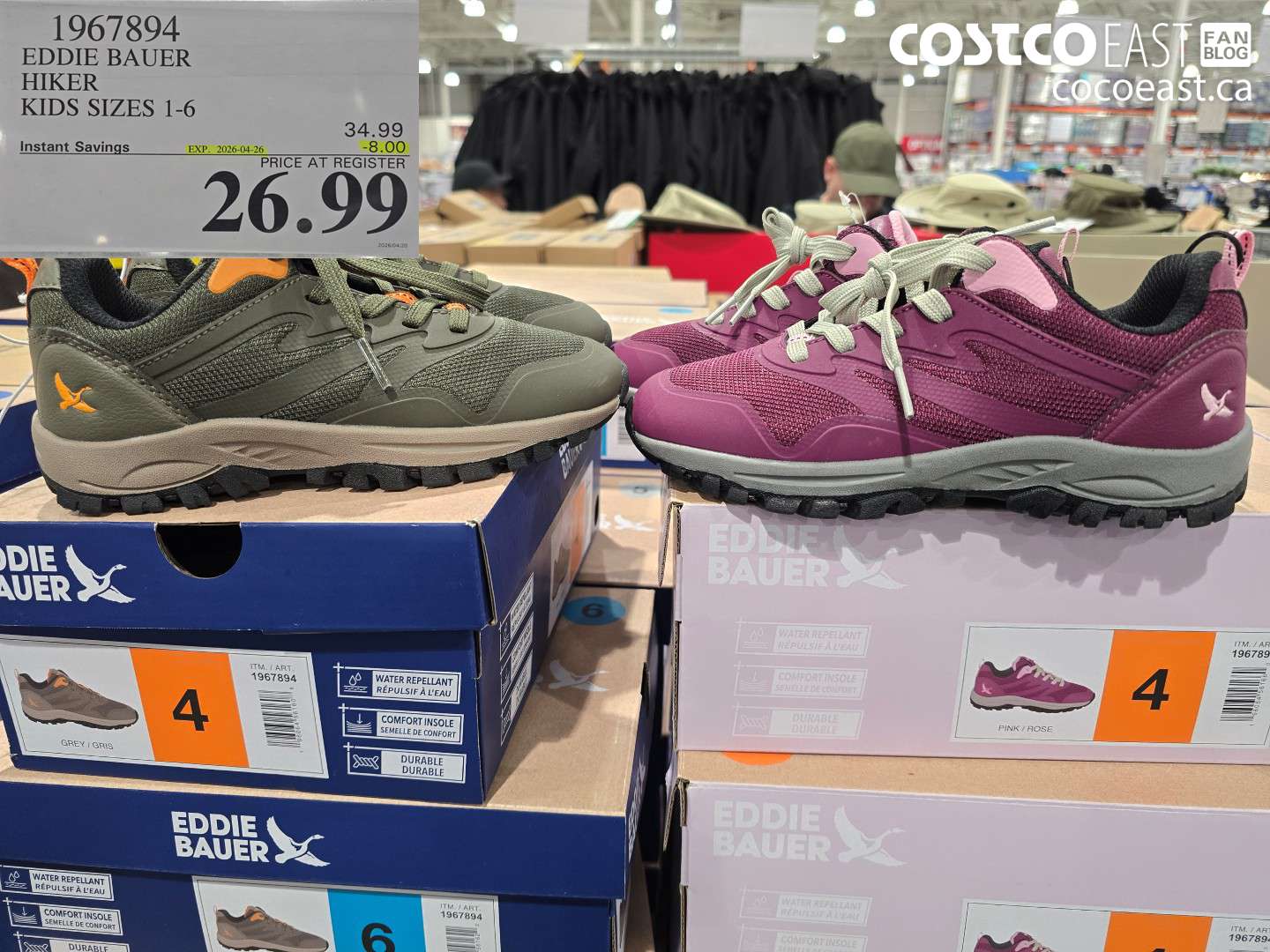 1967894 EDDIE BAUER HIKER KIDS SIZES 1-6 ($8.00 INSTANT SAVINGS EXPIRES ON 2026-04-26) $26.99