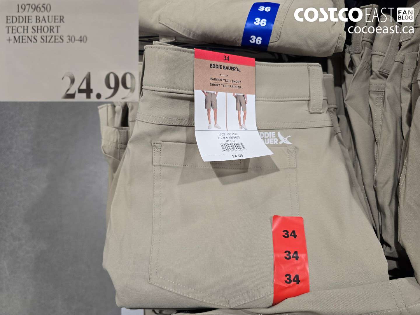 1979650 EDDIE BAUER TECH SHORT + MENS SIZES 30-40 $24.99