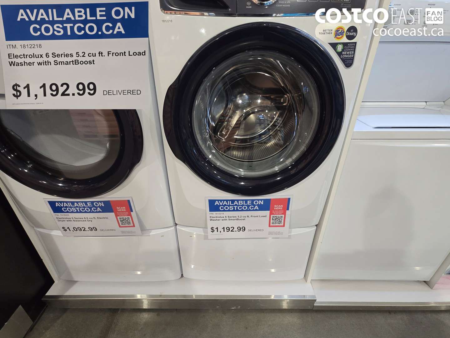 1812218 ELECTROLUX 6 SERIES 5.2 CU FT FRONT LOAD WASHER WITH SMARTBOOST $1192.99