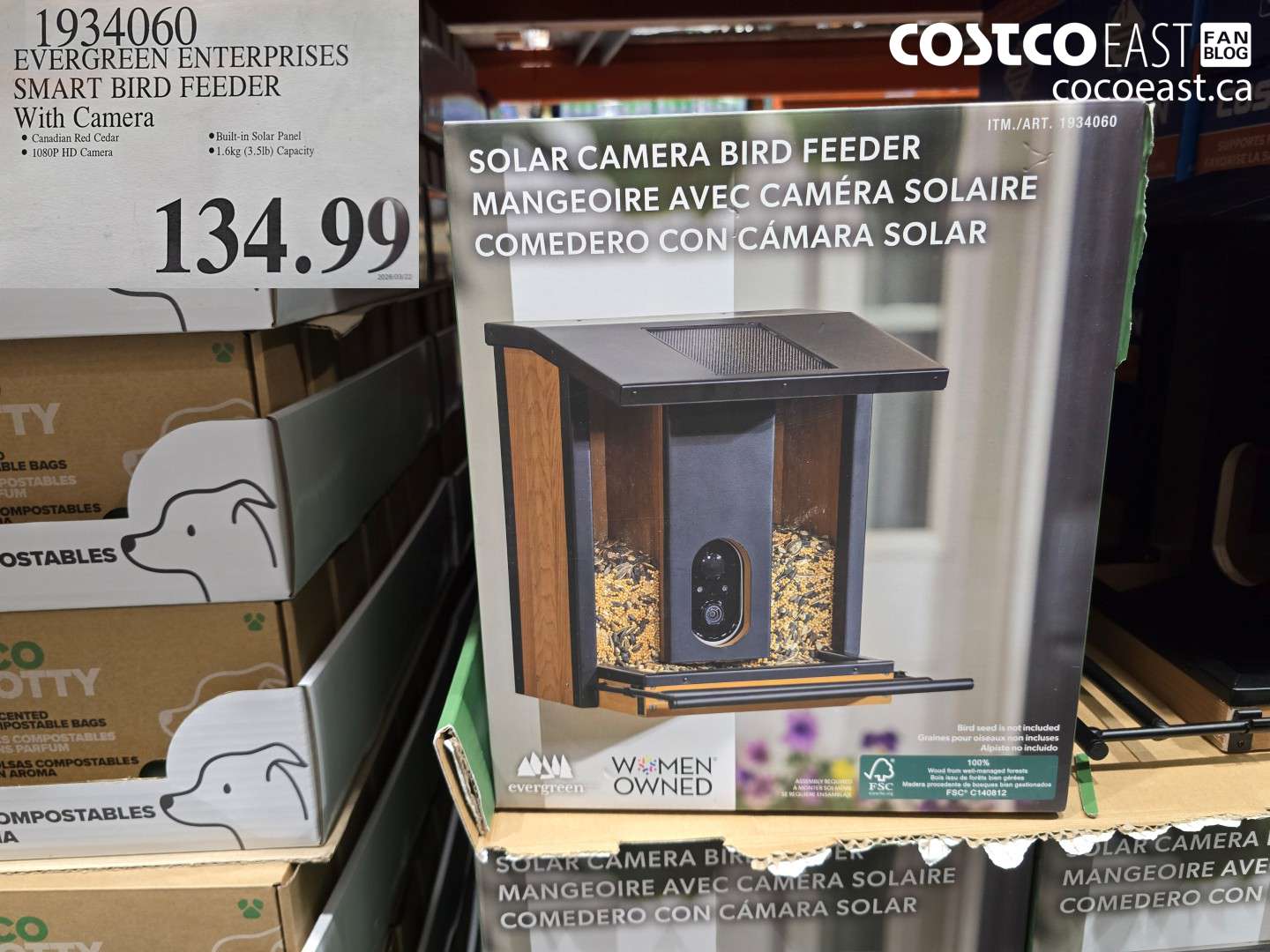 1934060 EVERGREEN ENTERPRISES SMART BIRD FEEDER WITH CAMERA $134.99