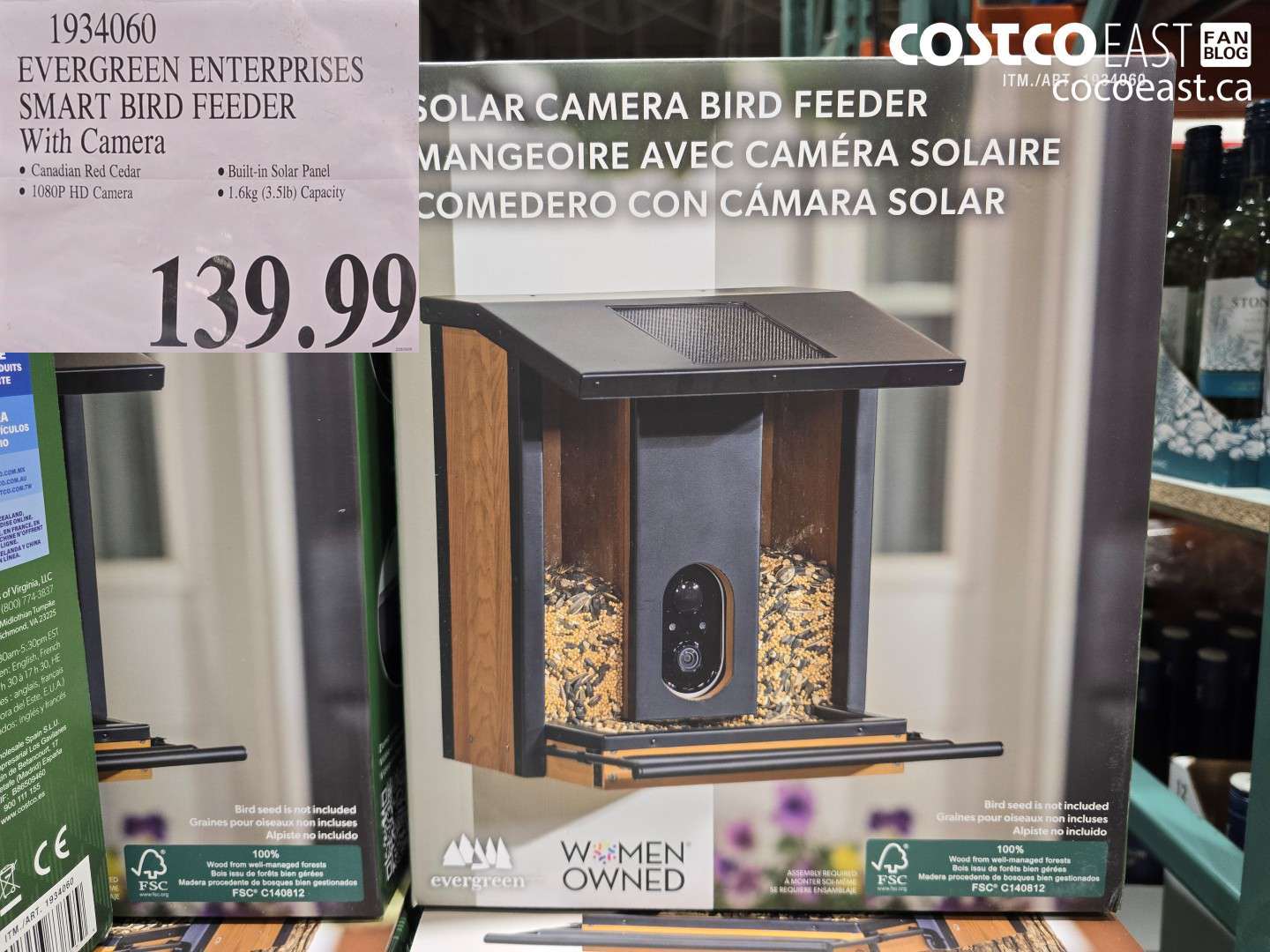 1934060 EVERGREEN ENTERPRISES SMART BIRD FEEDER WITH CAMERA $139.99