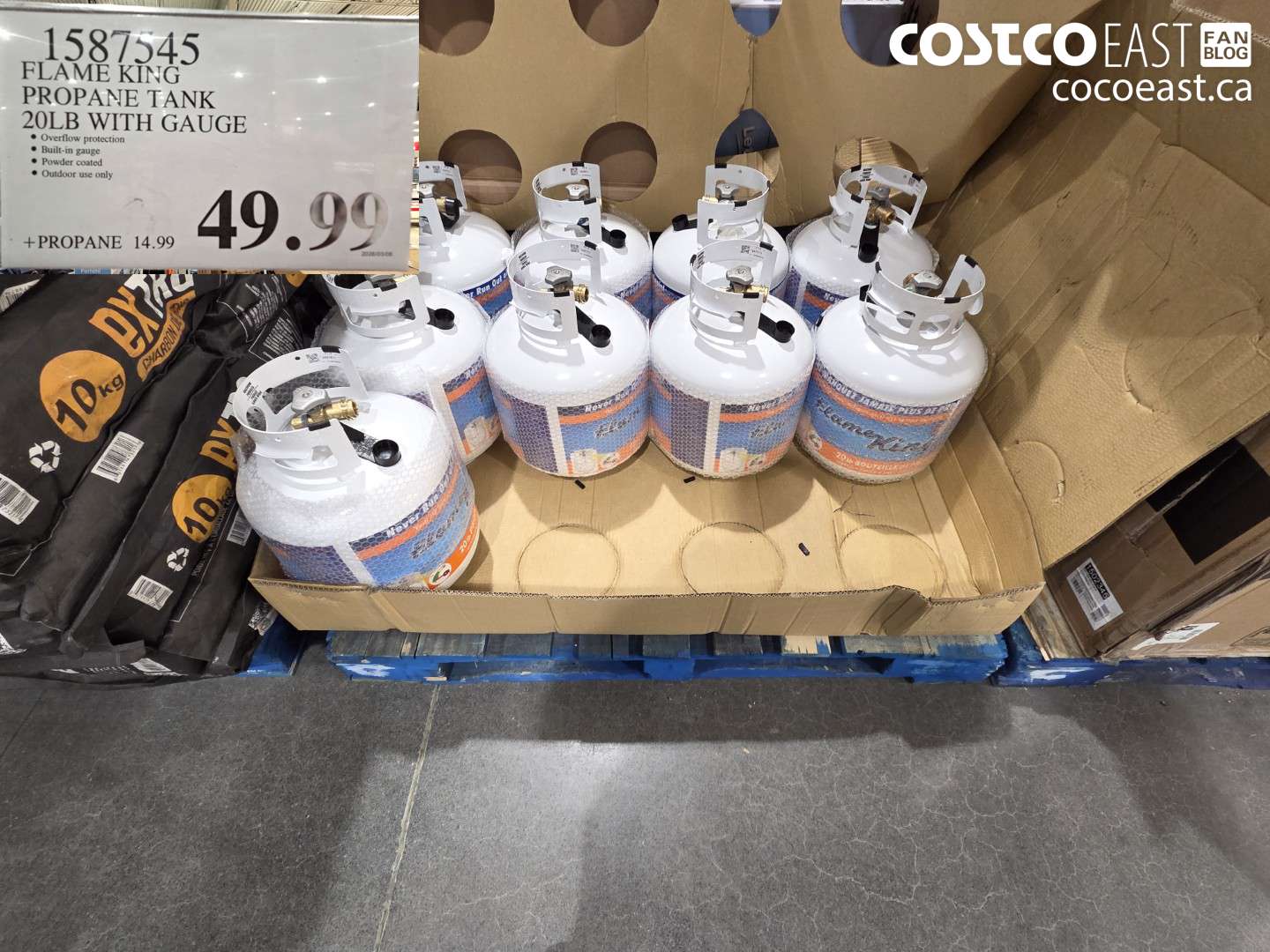 1587545 FLAME KING PROPANE TANK 20LB WITH GAUGE $49.99