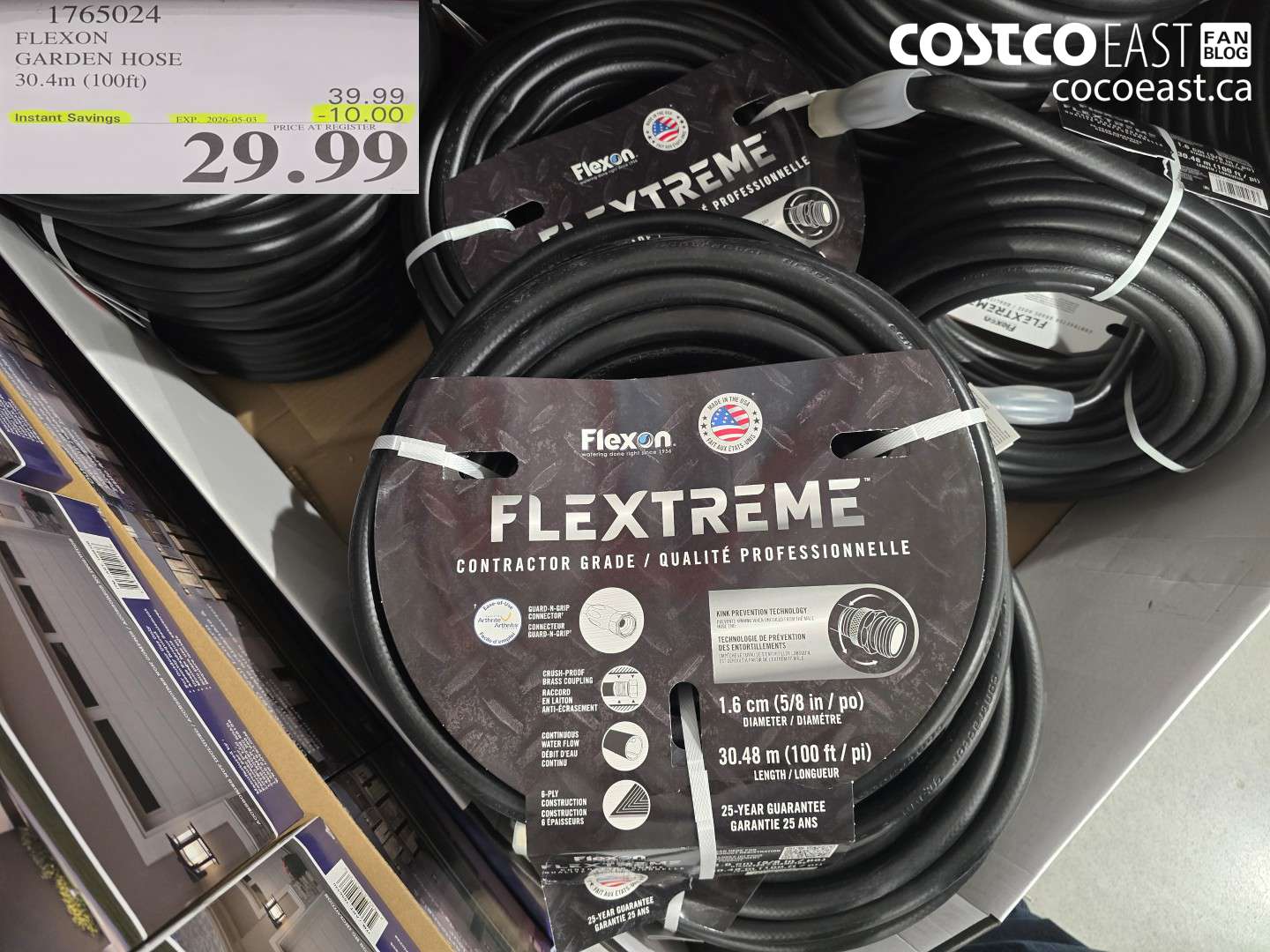 1765024 FLEXON GARDEN HOSE 30.4M (100FT) ($10.00 INSTANT SAVINGS EXPIRES ON 2026-05-03) $29.99