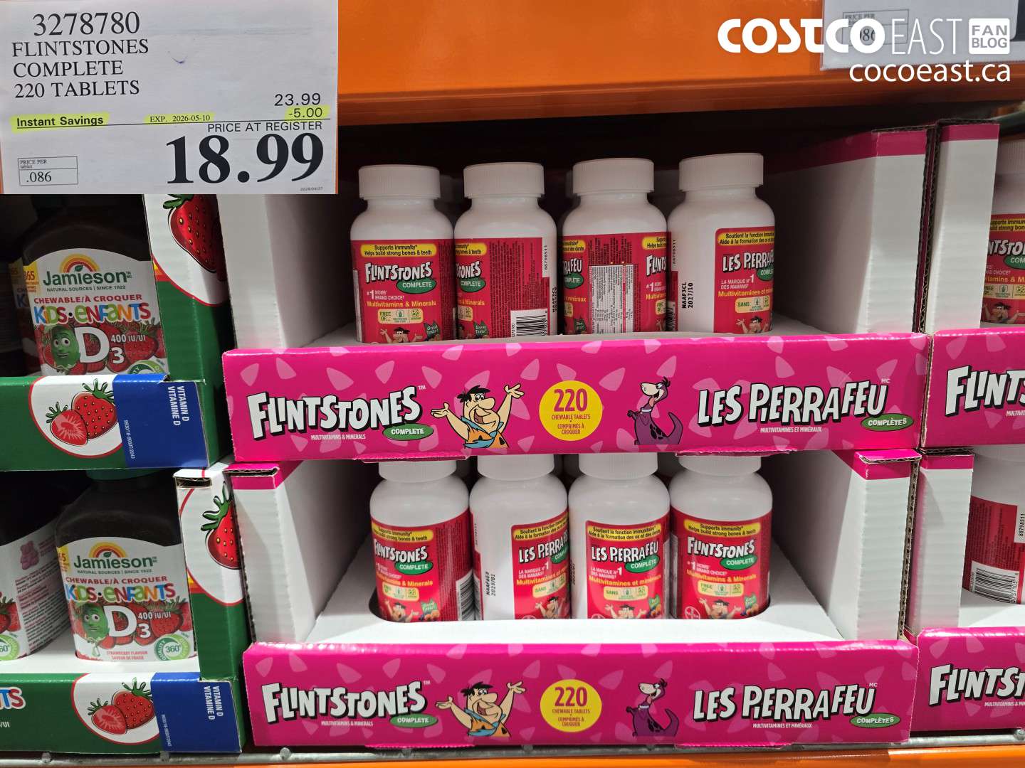 3278780 FLINTSTONES COMPLETE 220 TABLETS ($5.00 INSTANT SAVINGS EXPIRES ON 2026-05-10) $18.99